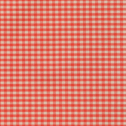 Crawford Shirting, Checks (multiple sizes), Terracotta, 1/4 yard