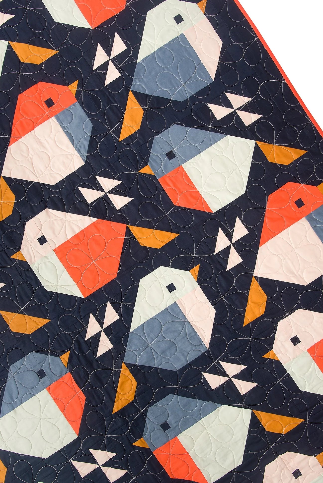 Pen and Paper Sparrows Printed Quilt Pattern