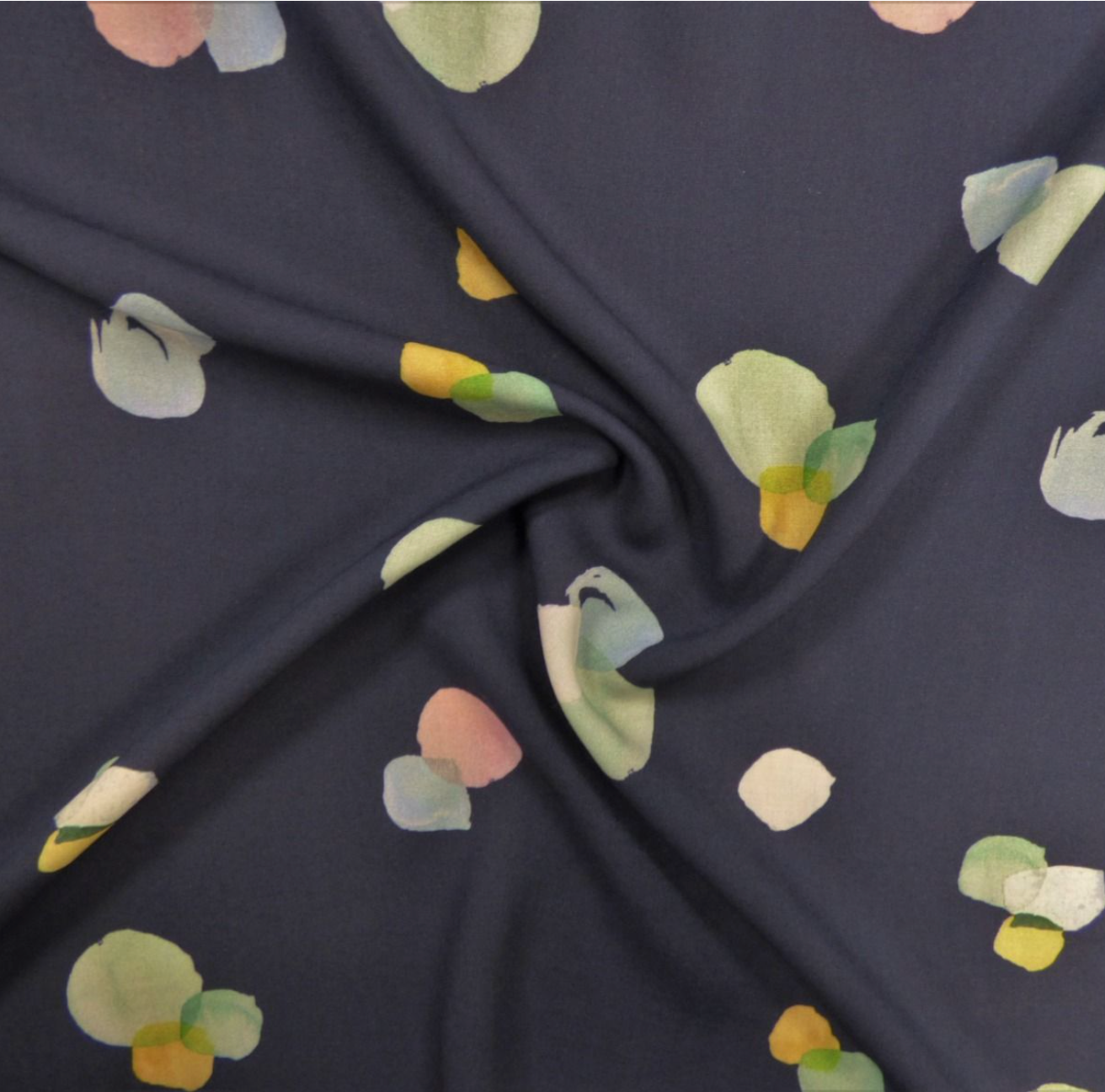 Lady McElroy Prosecco Fizz, Navy-Viscose Challis Lawn, 1/4 yard