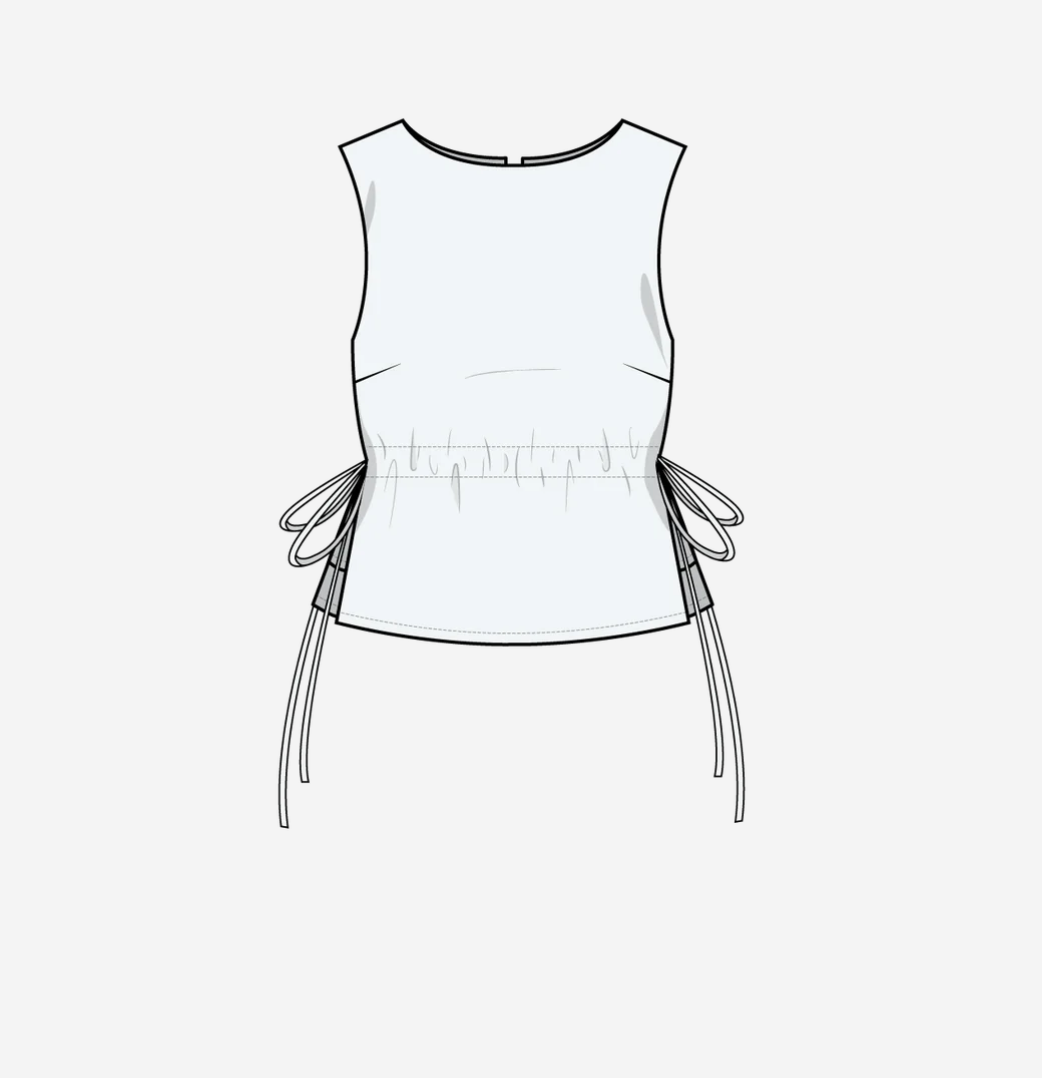 Puff and Pencil, Tie Waist Blouse PDF Pattern