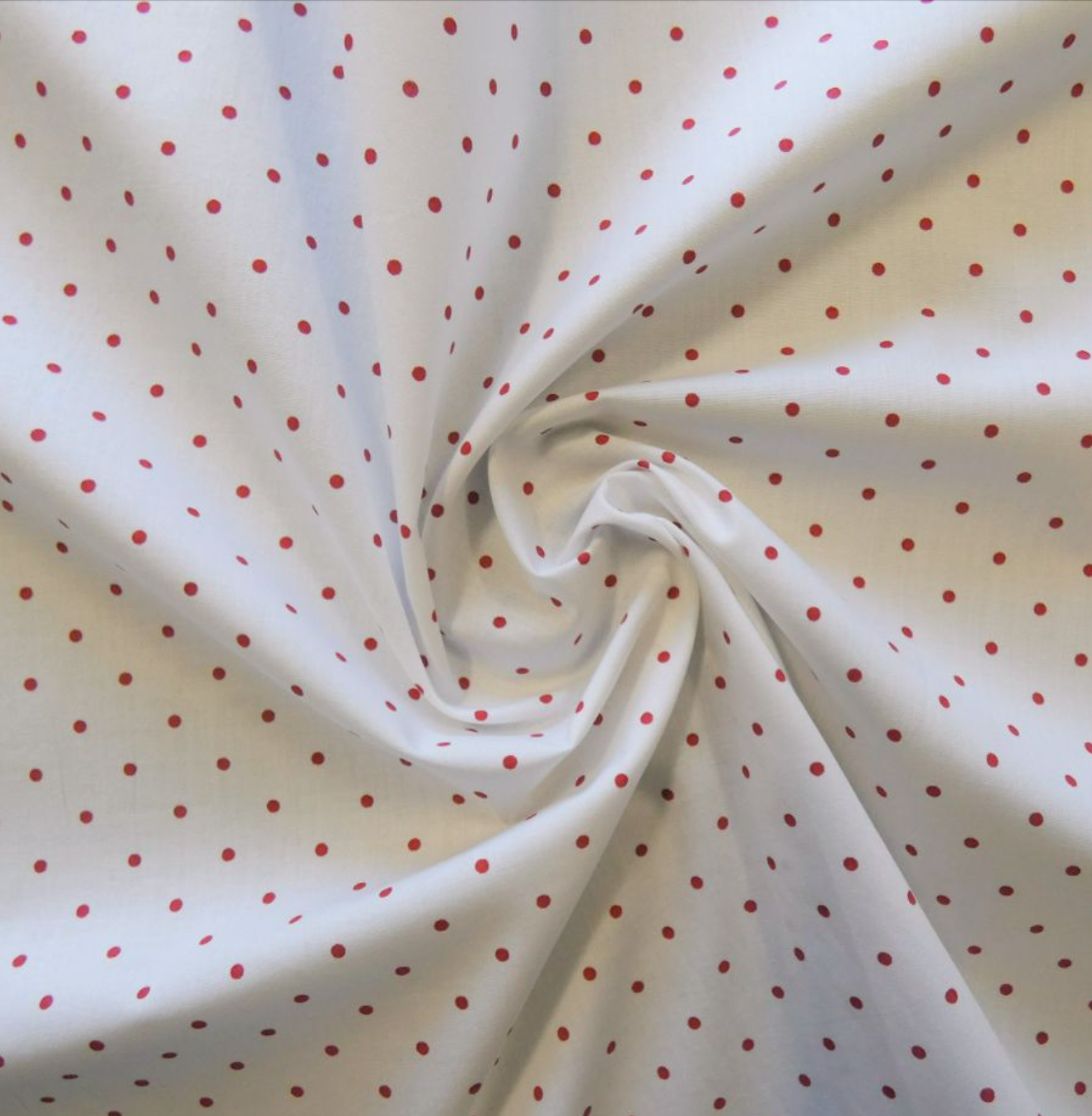 Remnant 82125 McElroy Hanson White with Red Dot Italian Cotton Shirting,