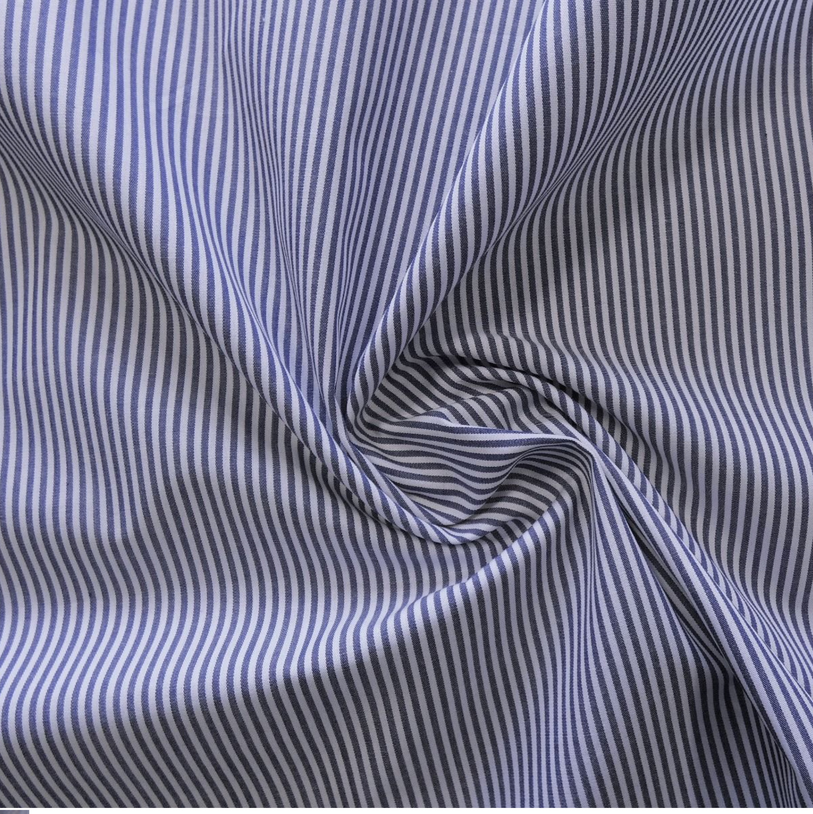 McElroy Tivoli Navy Stripe Italian Cotton Shirting, 1/4 yard