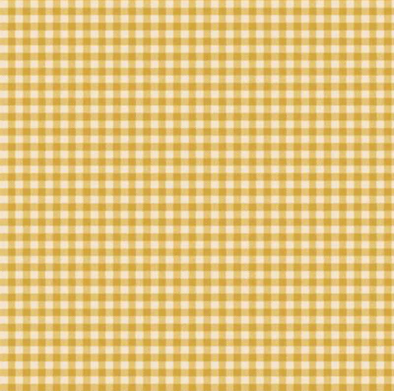 Tilda Creating Memories, Woven Gingham Yellow, Cotton Fabric, 1/4 yard