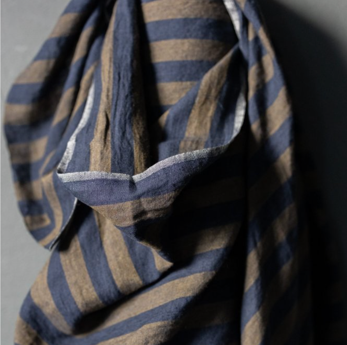 Merchant & Mills, European Laundered Linen, "Forager Stripe", 1/4 yard