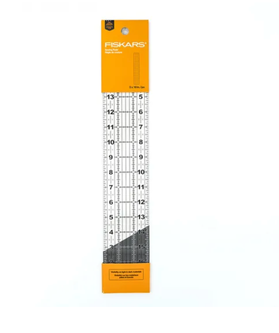 Ruler, Fiskars Acrylic, 3 x 18"