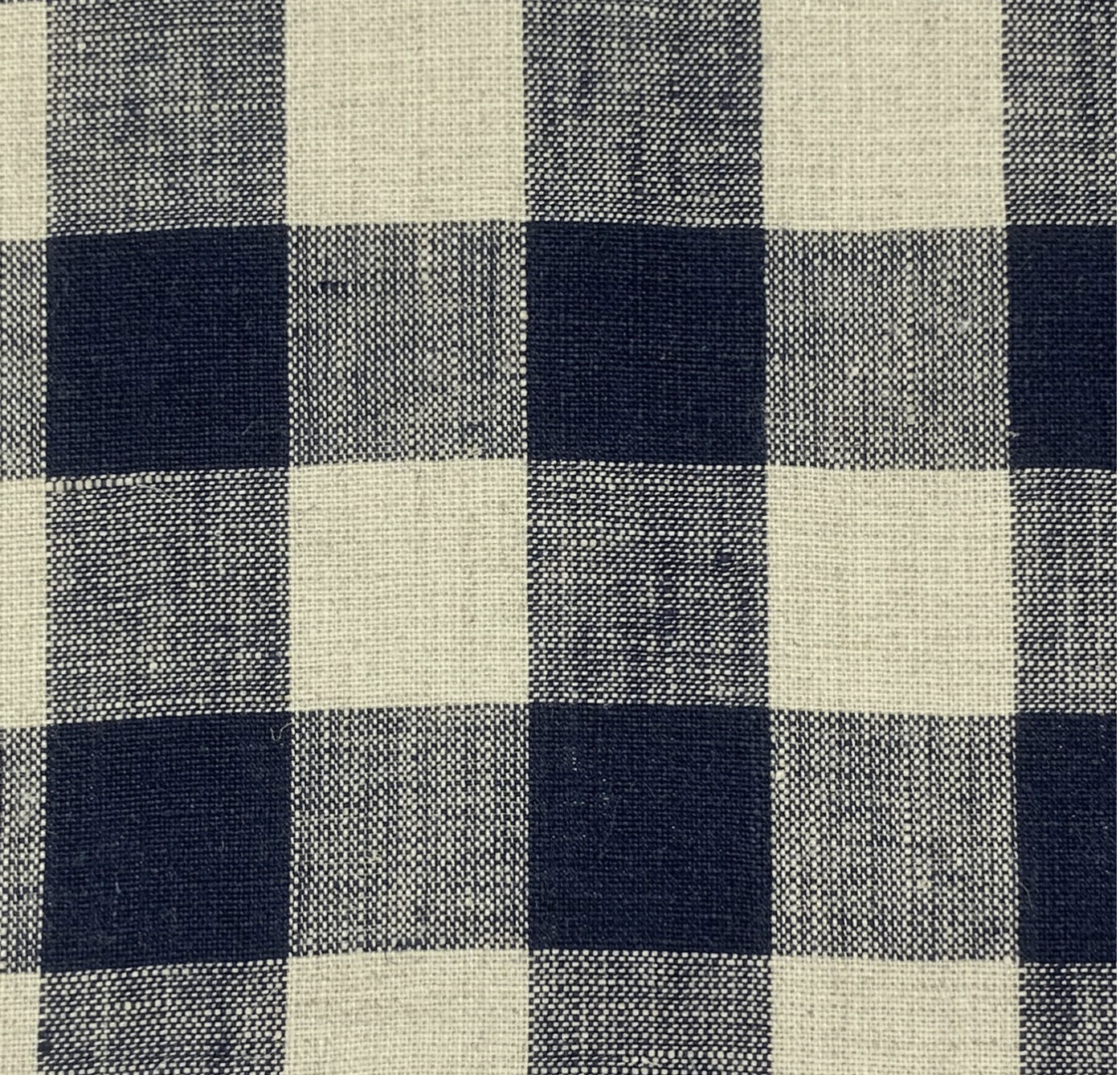 EU Linen, Wynne Navy Gingham, 1/4 Yard