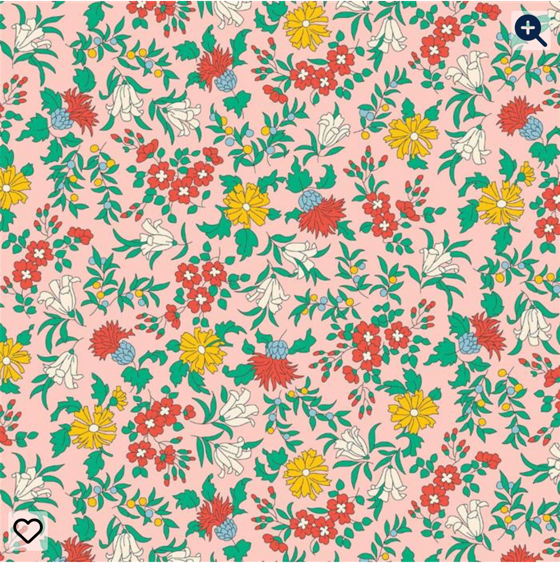 Liberty Lasenby Cotton, Nature's Garden , Blush, 1/4 yard