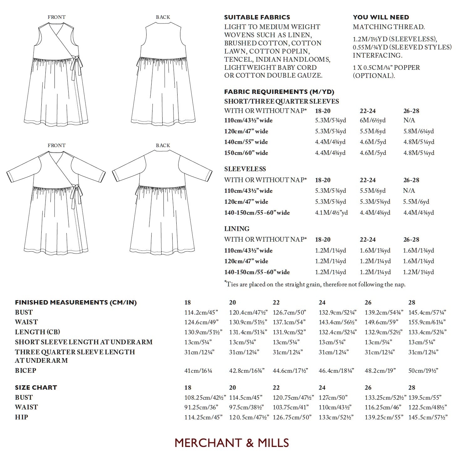 Pre-Order, Merchant & Mills, The Etta Dress Paper Pattern