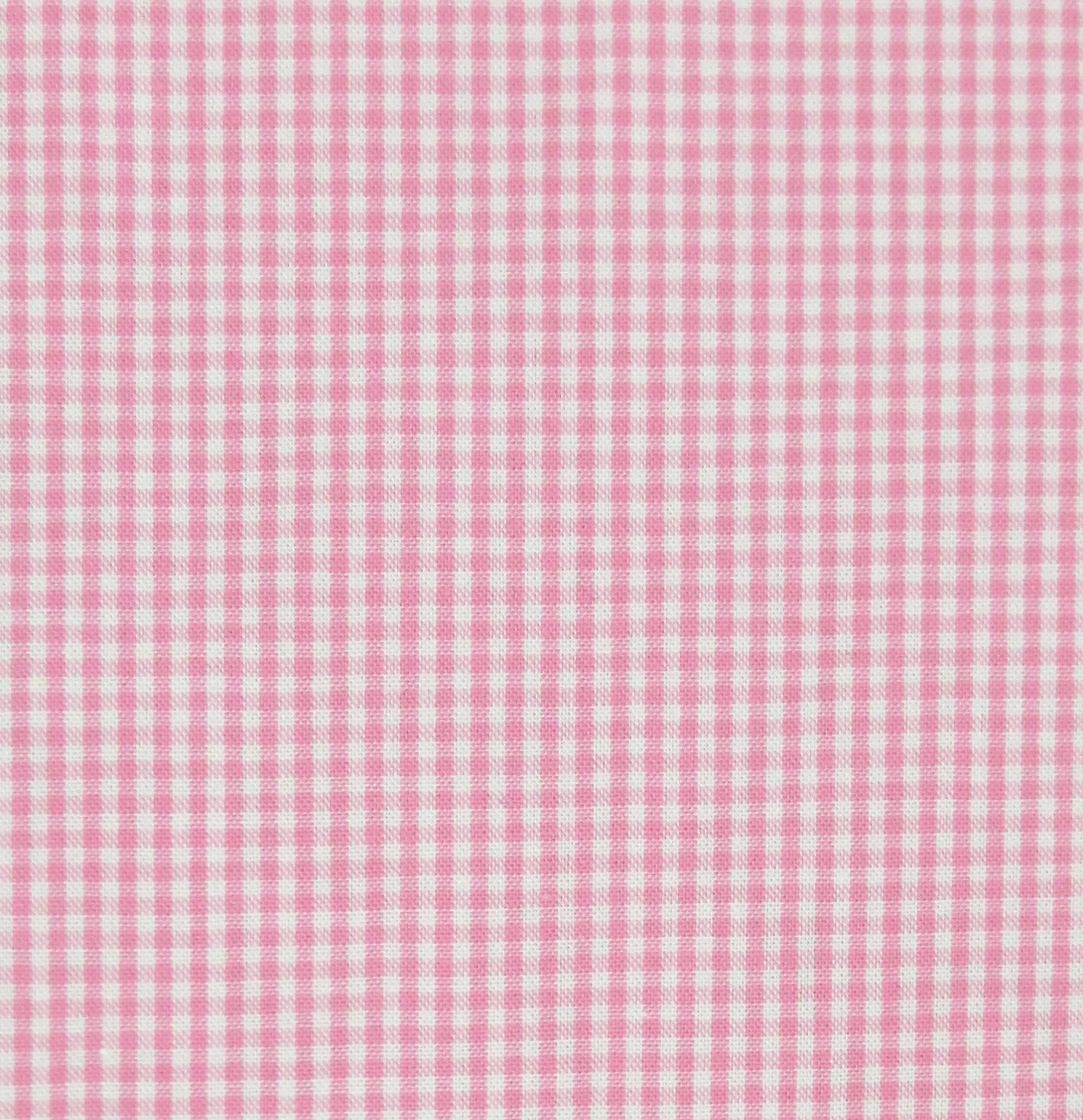 Fine Pink Baby Check Cotton Shirting, 1/4 yard