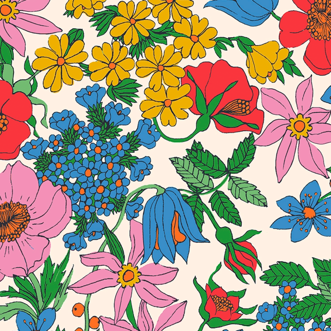 Liberty Tana Lawn Cotton Fabric, "Clarabell", 1/4 yard
