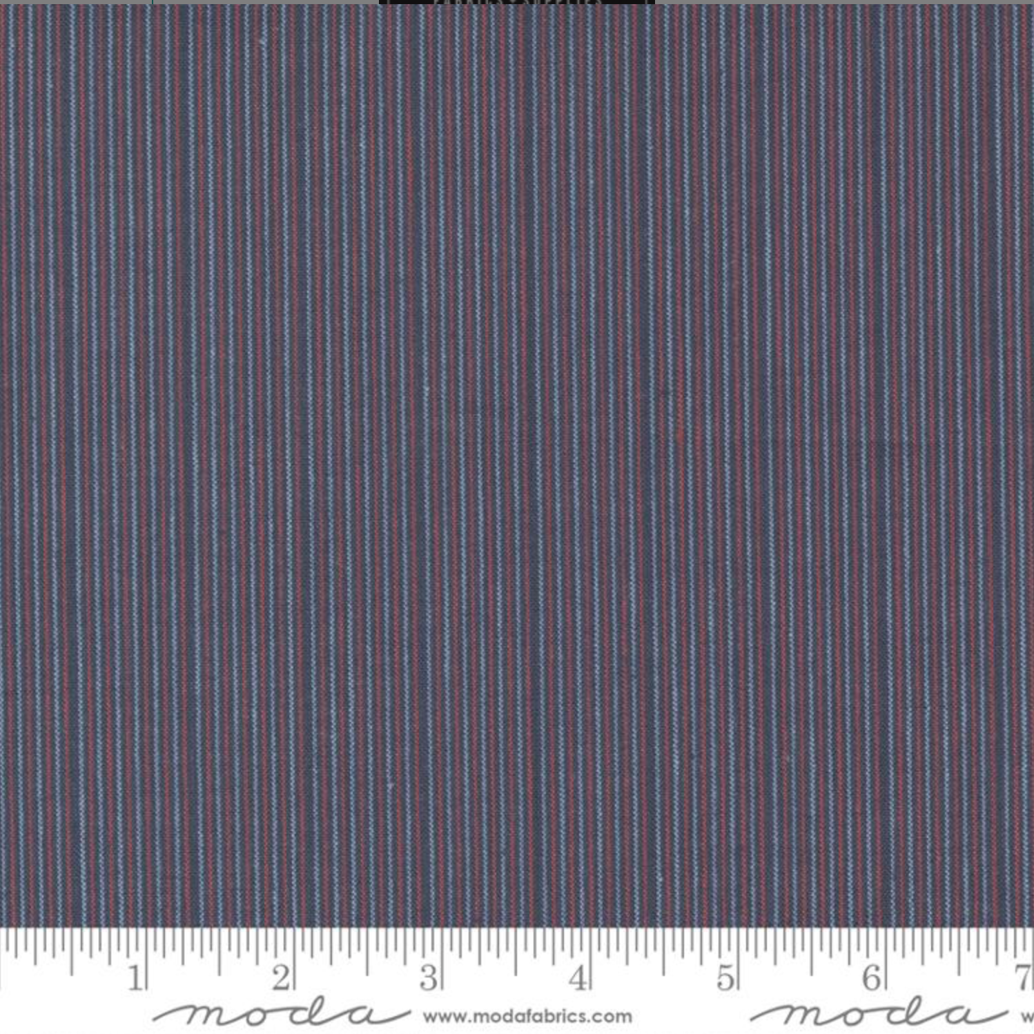 Isabella Wovens - Tiny Blue and Red Stripe, 1/4 yard