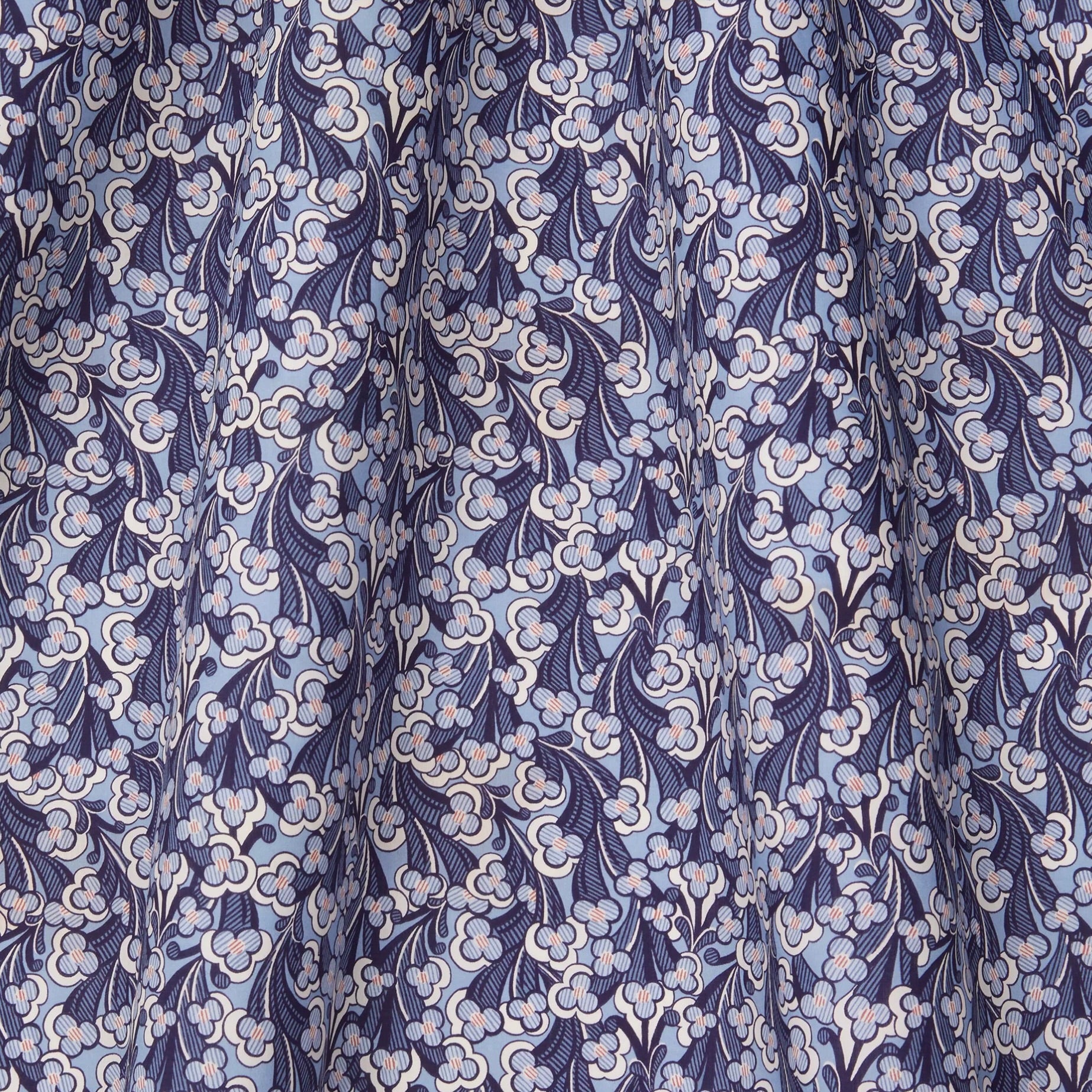 Liberty Tana Lawn Cotton Fabric, "Laith" Navy, 1/4 yard