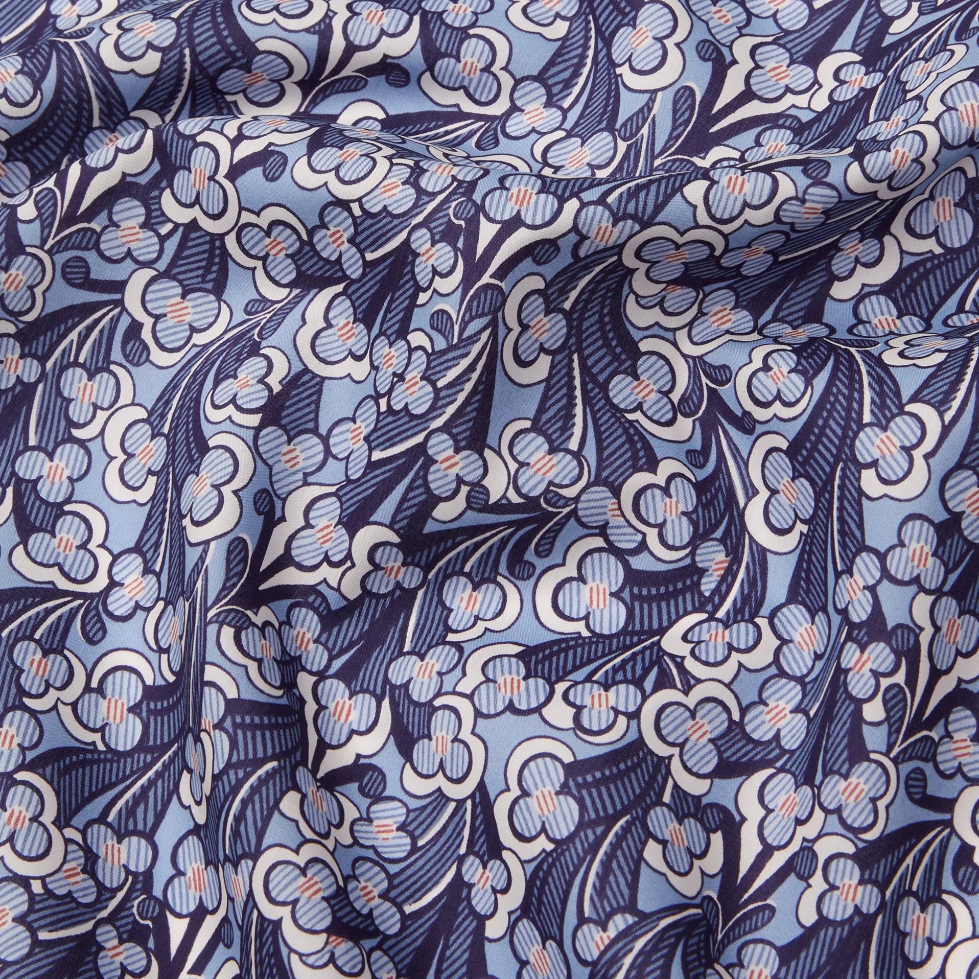 Liberty Tana Lawn Cotton Fabric, "Laith" Navy, 1/4 yard