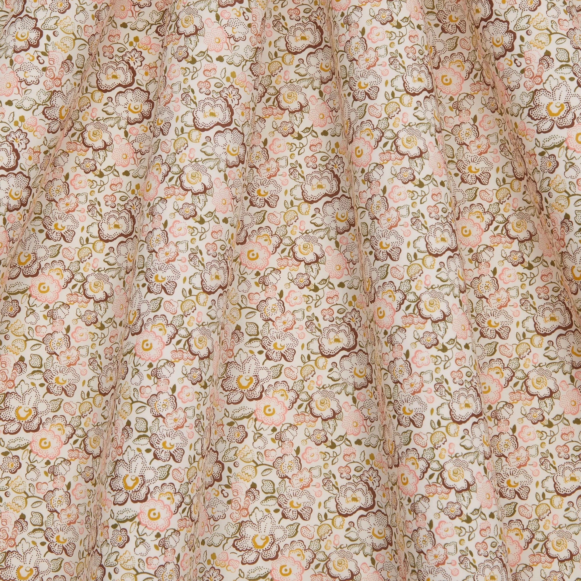 Liberty Tana Lawn Cotton Fabric, "Betsy Dot", Brown, 1/4 yard