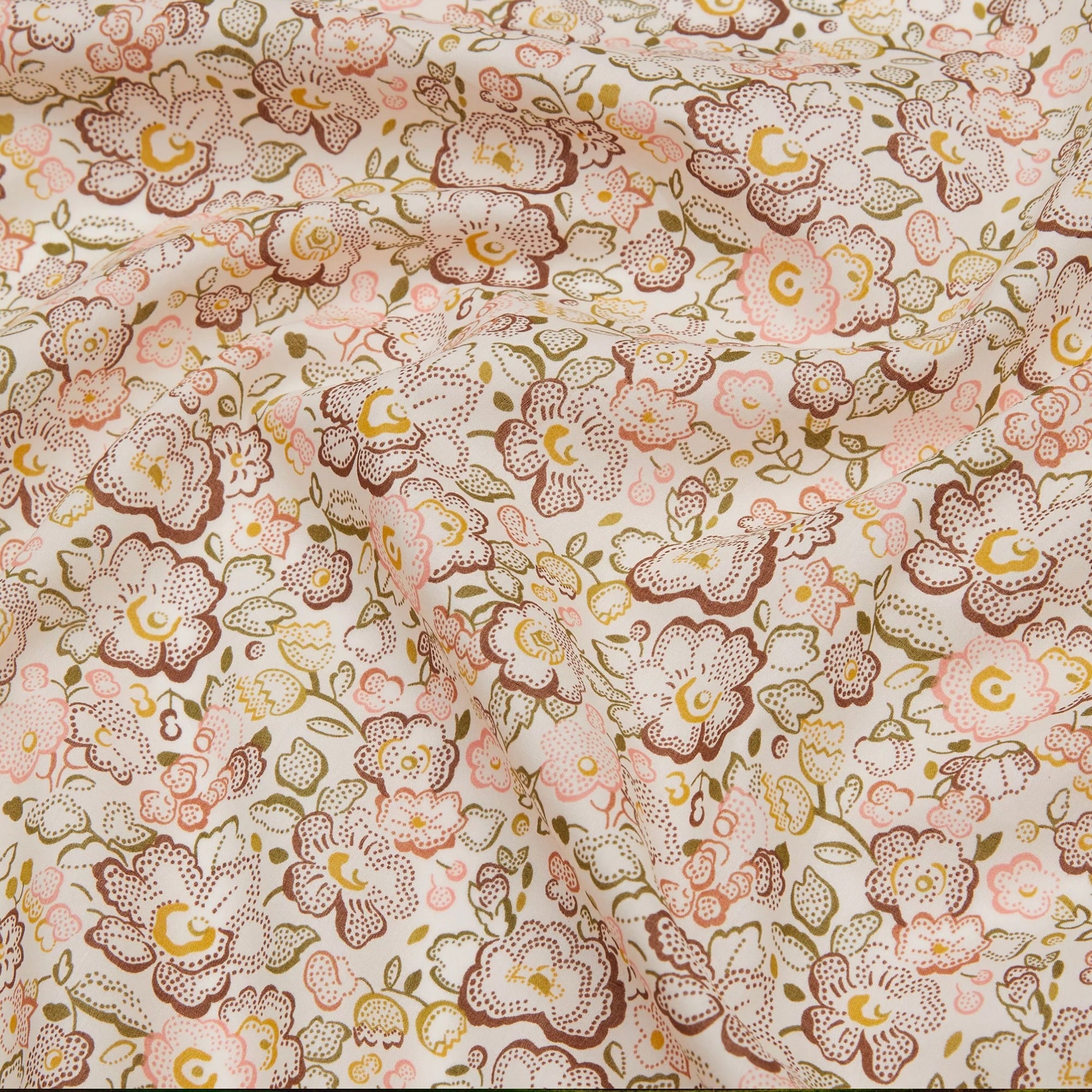 Liberty Tana Lawn Cotton Fabric, "Betsy Dot", Brown, 1/4 yard
