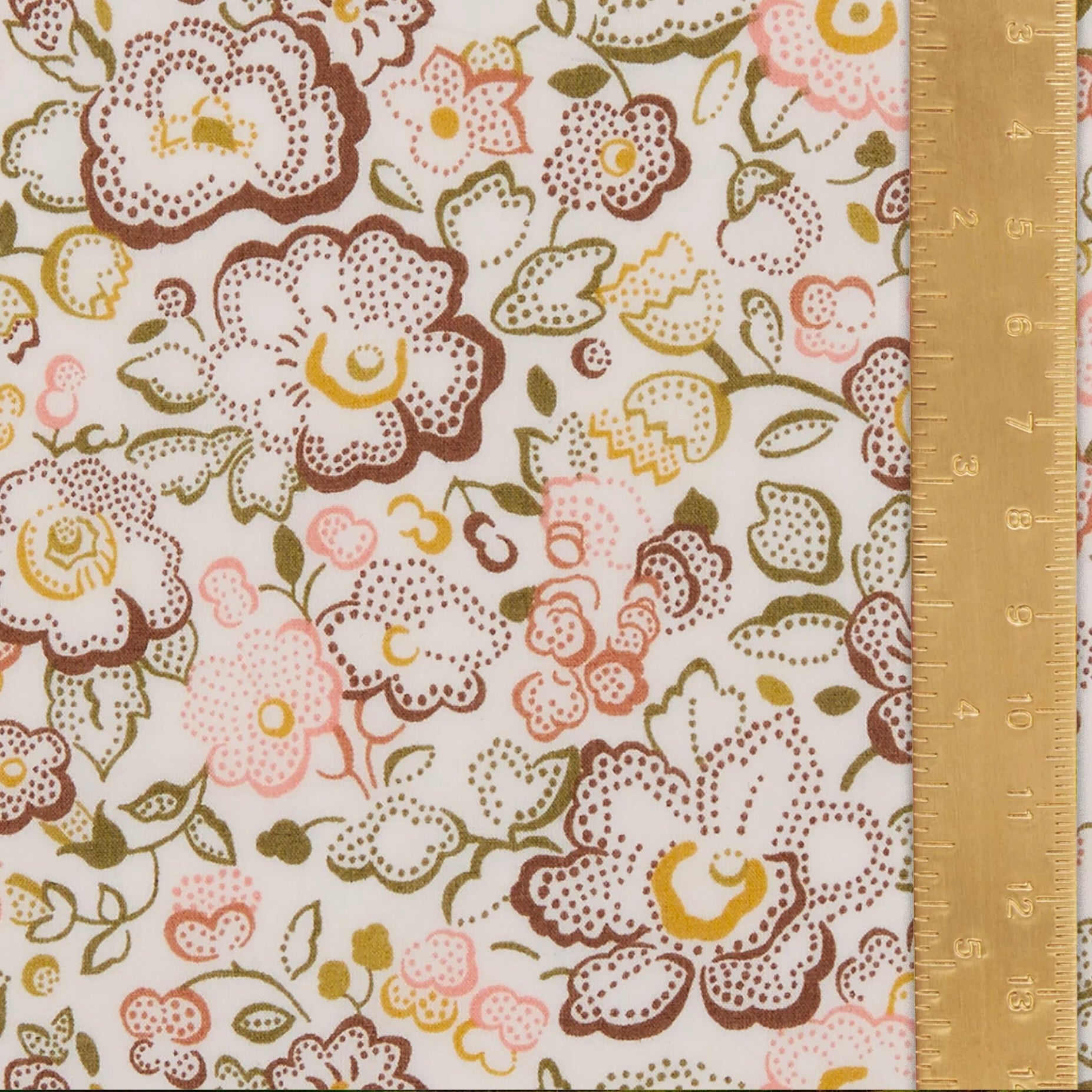 Liberty Tana Lawn Cotton Fabric, "Betsy Dot", Brown, 1/4 yard