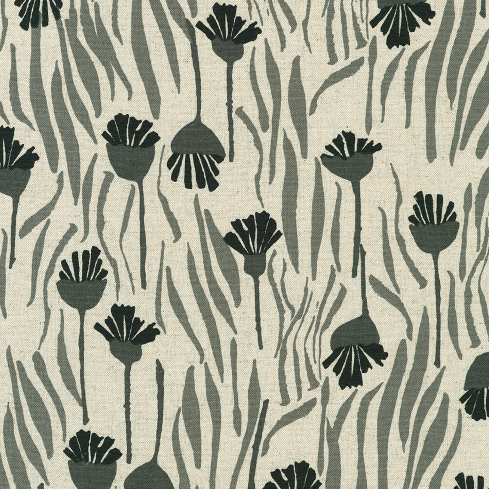 Orchard Run, Stems, Printed Essex Linen/Cotton, multiple colorways, 1/4 yard