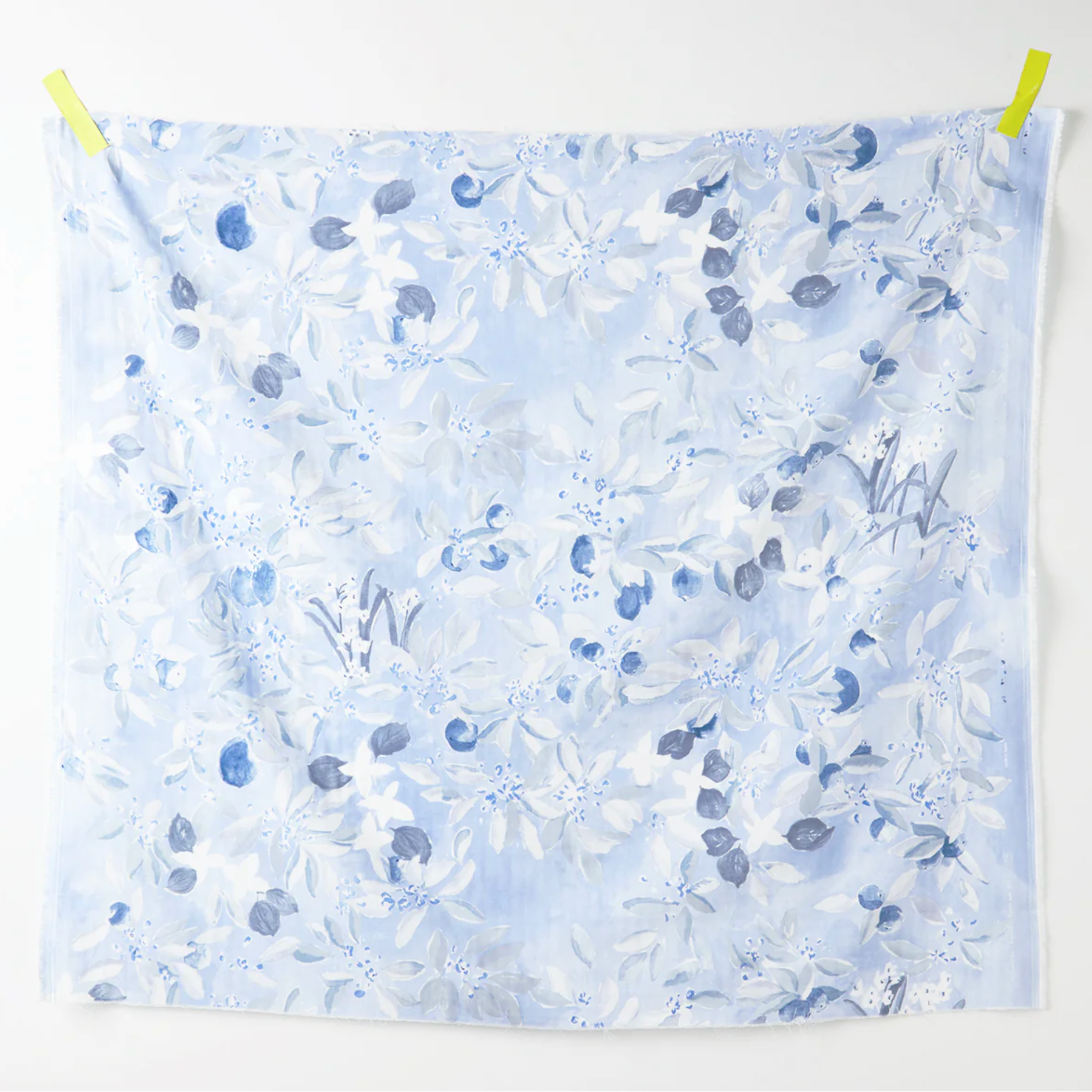 Nani Iro Margo, Organic Cotton Double Gauze, shades of blue and white 1/4 yard