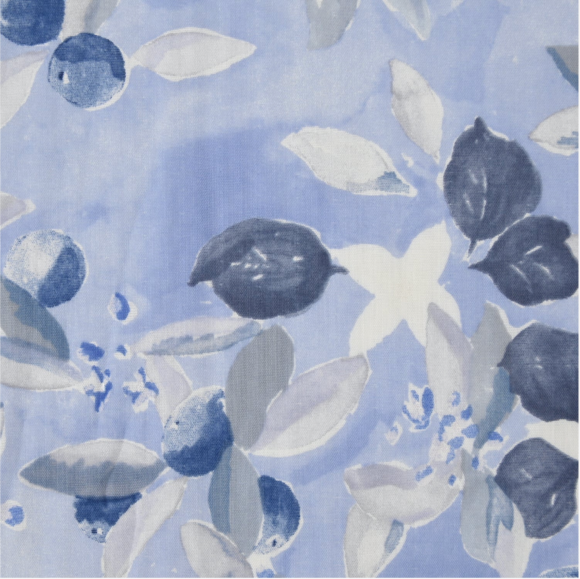 Nani Iro Margo, Organic Cotton Double Gauze, shades of blue and white 1/4 yard
