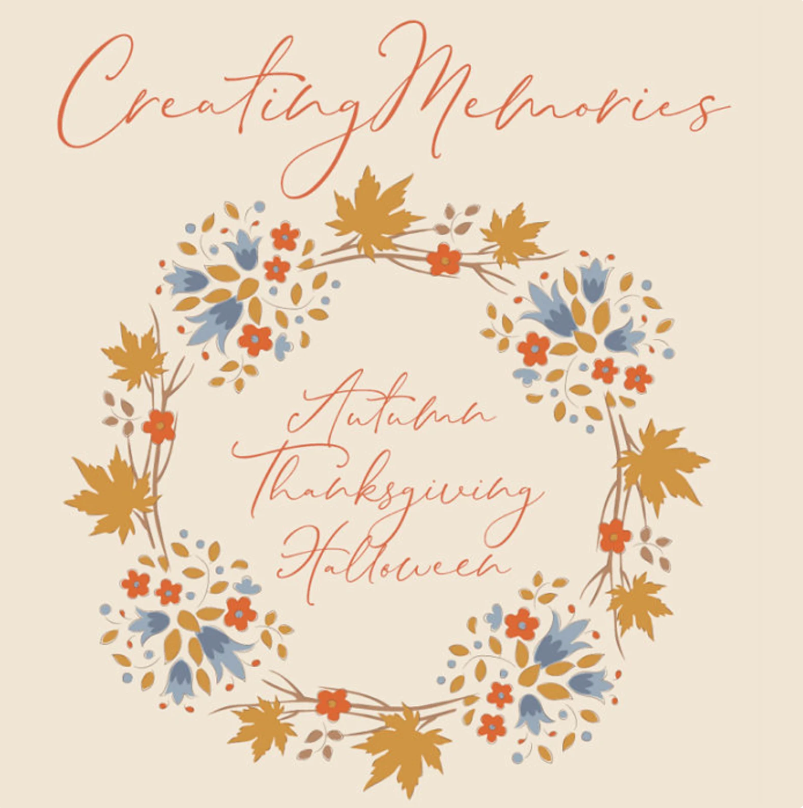Tilda Creating Memories, Harper Saffron, Cotton Fabric, 1/4 yard