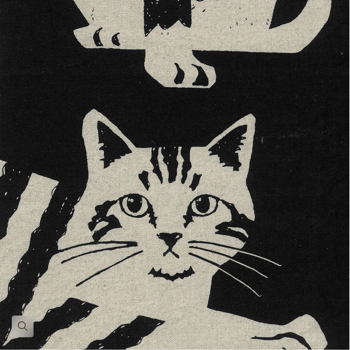 Echino Nekonoe CAT CAT Cotton-Linen Canvas, 1/4 yard