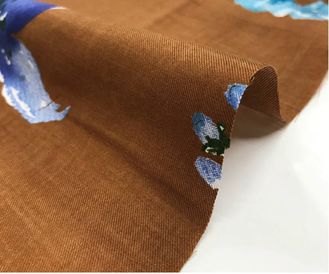 Nani Iro New Morning I, Cotton Double Gauze, Brown, 1/4 yard