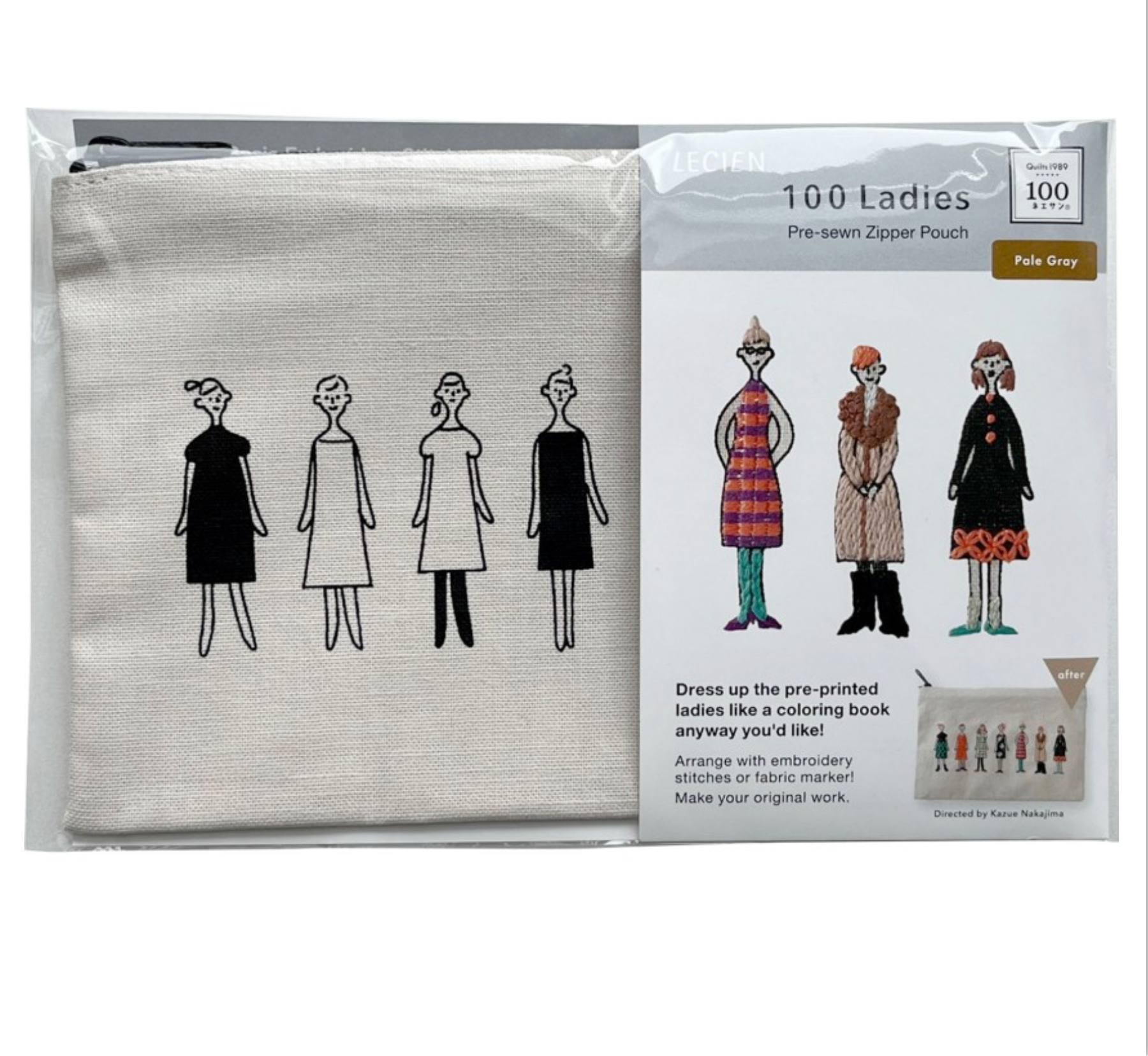 "100 Ladies" Printed Pre Sen Zipper Pouch