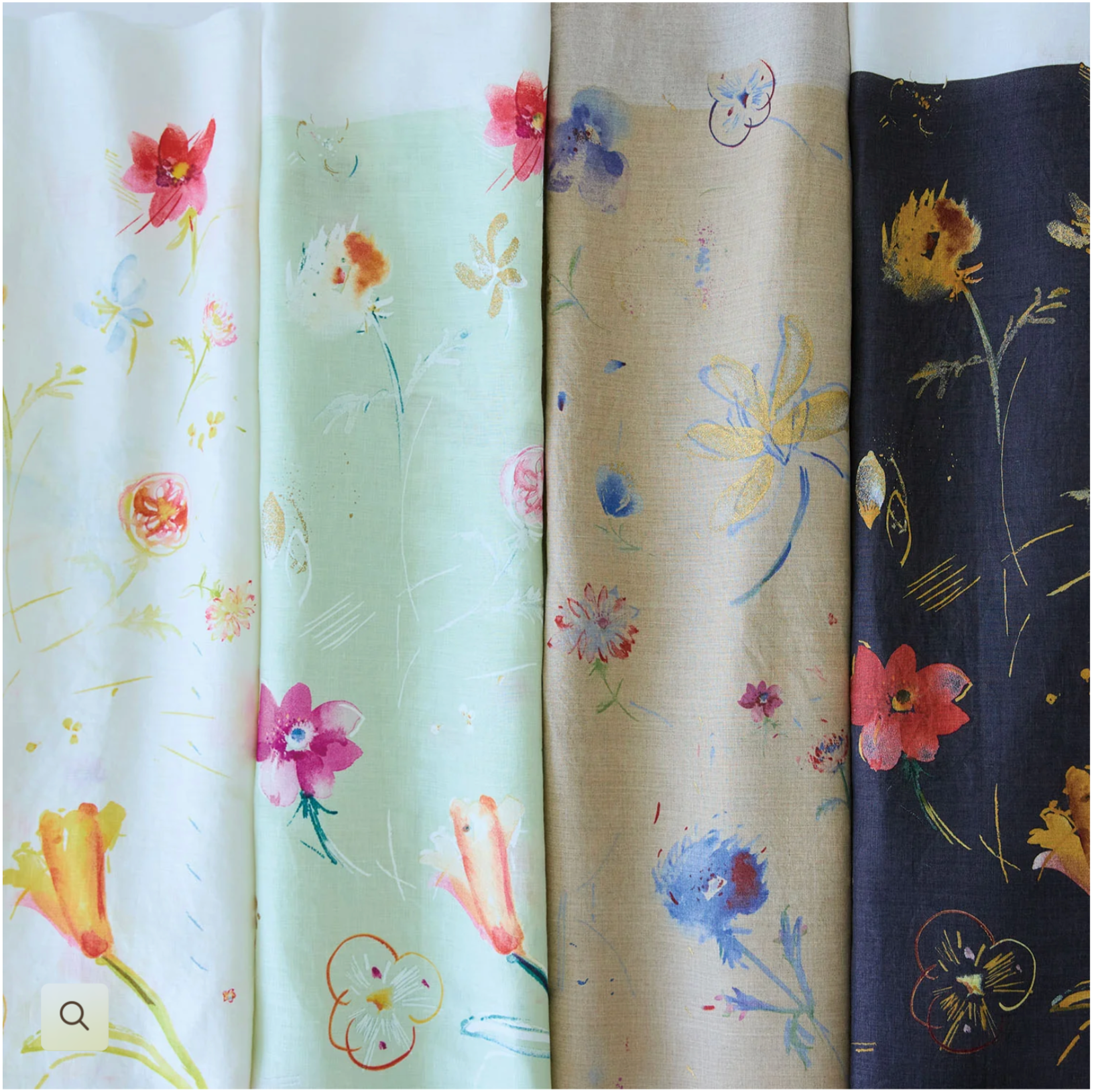 Nani IRO Hana no toki niwa, Linen Sheeting, white, 1/4 yard