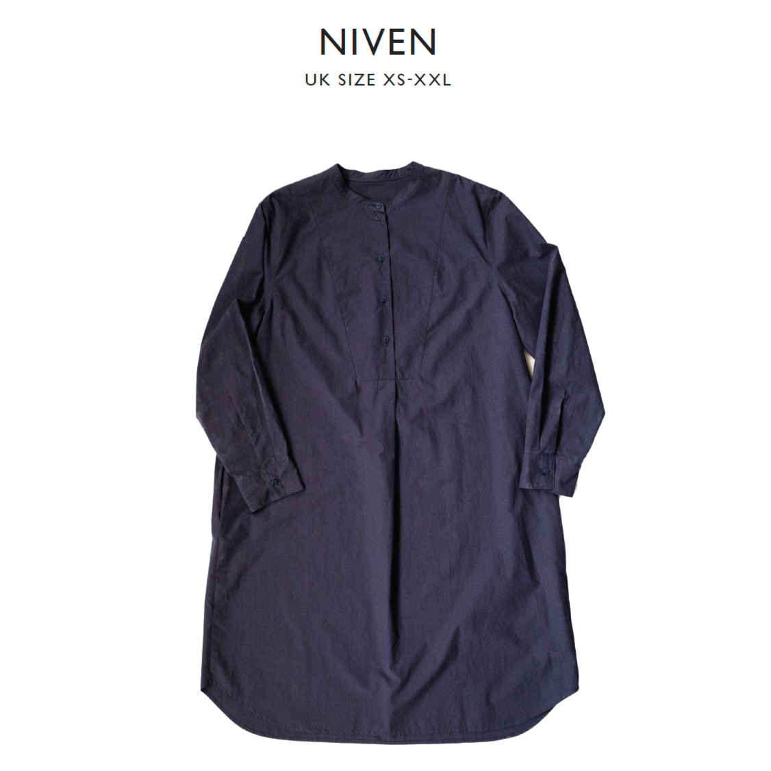 Merchant & Mills, The Niven Shirt or Dress Sewing PDF Pattern