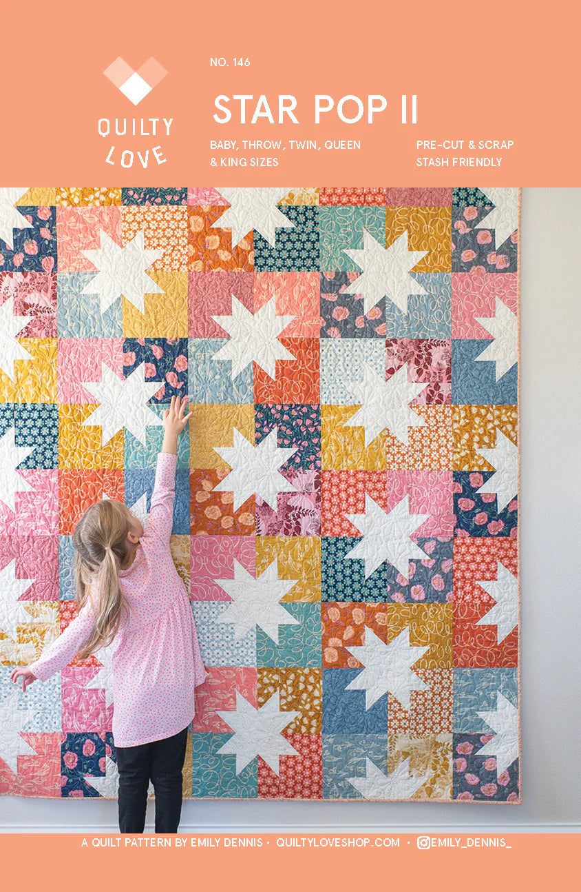 Quilty Love Star Pop II Printed Quilt Pattern