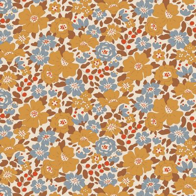 Tilda Creating Memories, Harper Saffron, Cotton Fabric, 1/4 yard