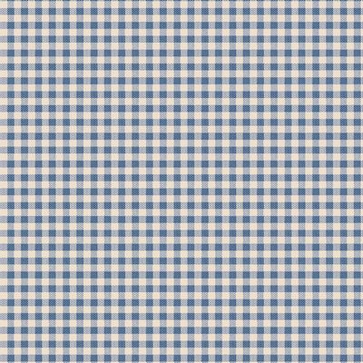 Tilda Creating Memories, Woven Gingham Blue, Cotton Fabric, 1/4 yard