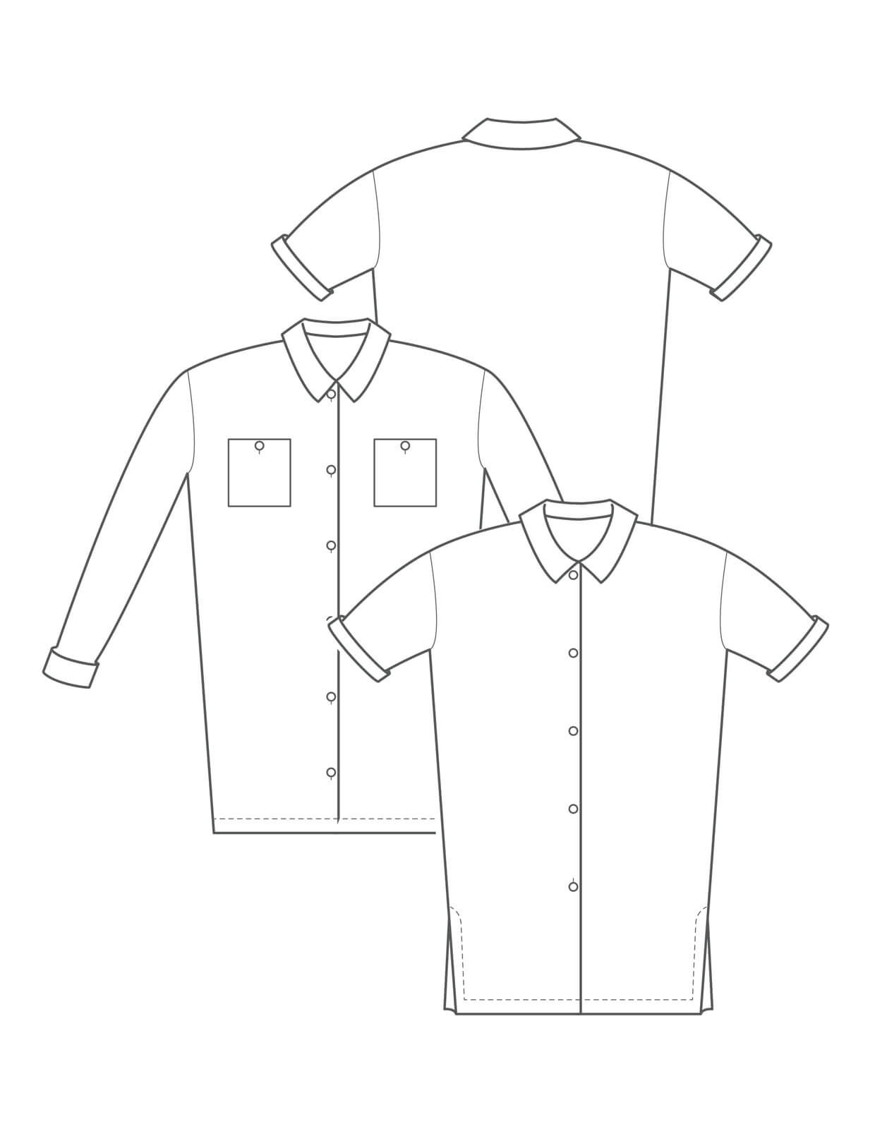 The Maker's Atelier 16, The Oversized Shirt Dress PDF Pattern
