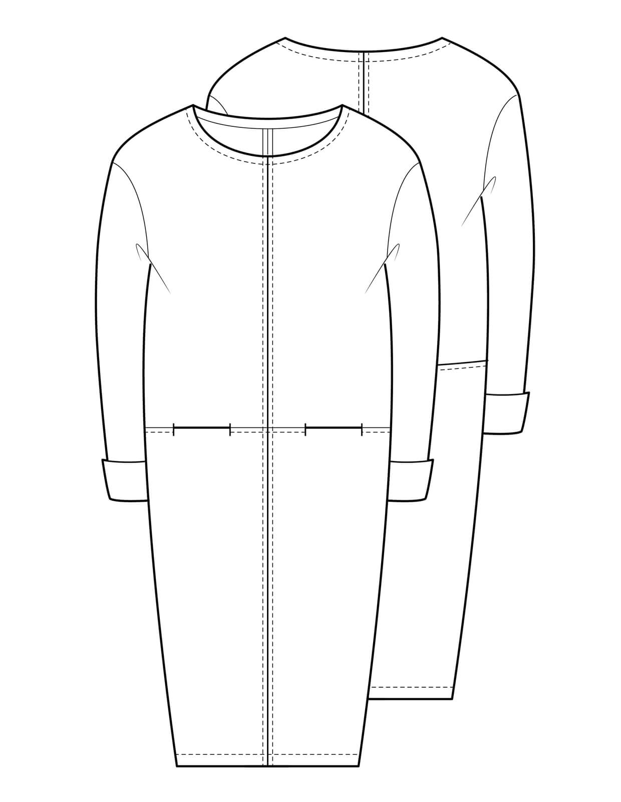 The Maker's Atelier 22, The Seam Detail Dress PDF Pattern