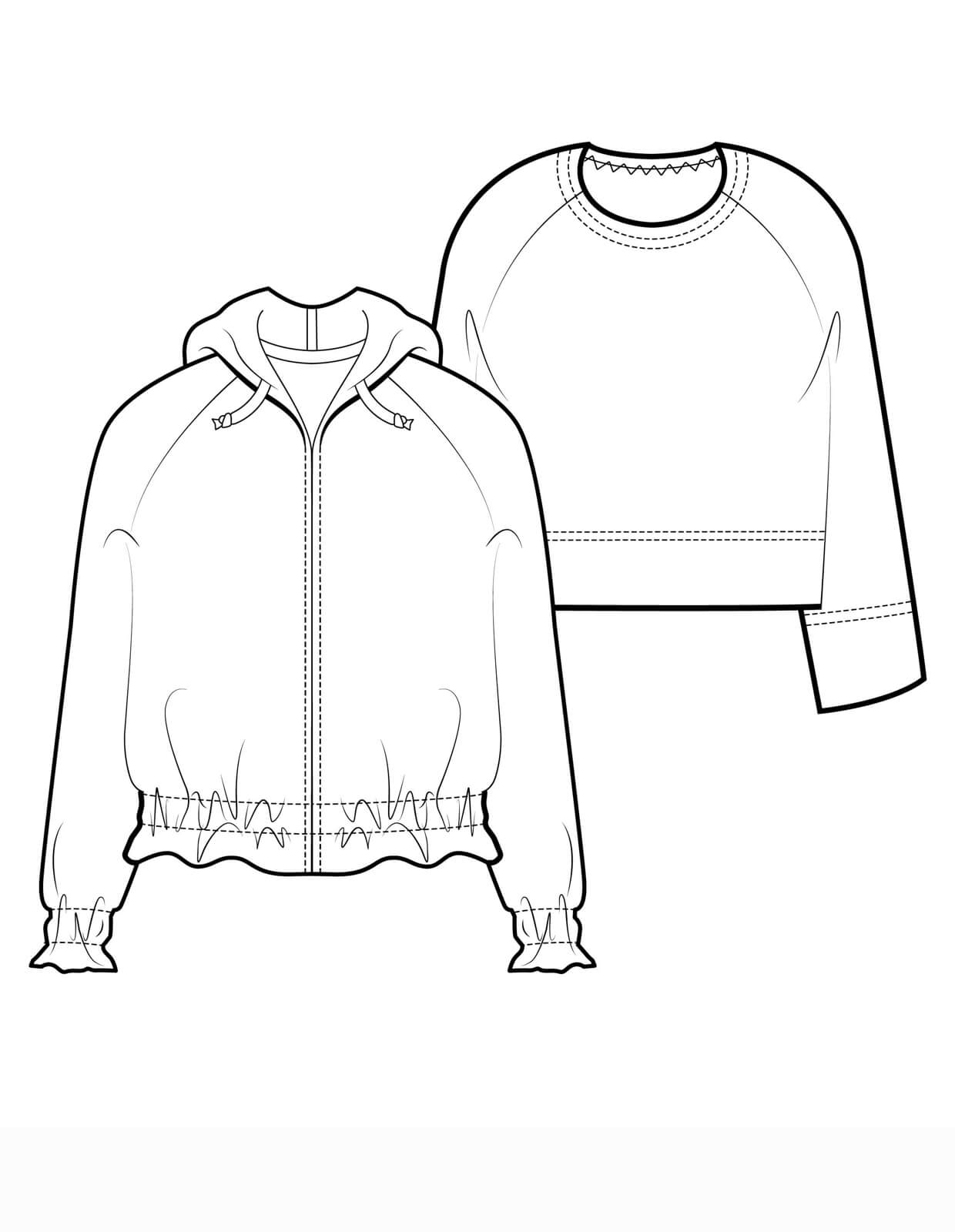 The Maker's Atelier 31, Two Contemporary Sweatshirts PDF Pattern