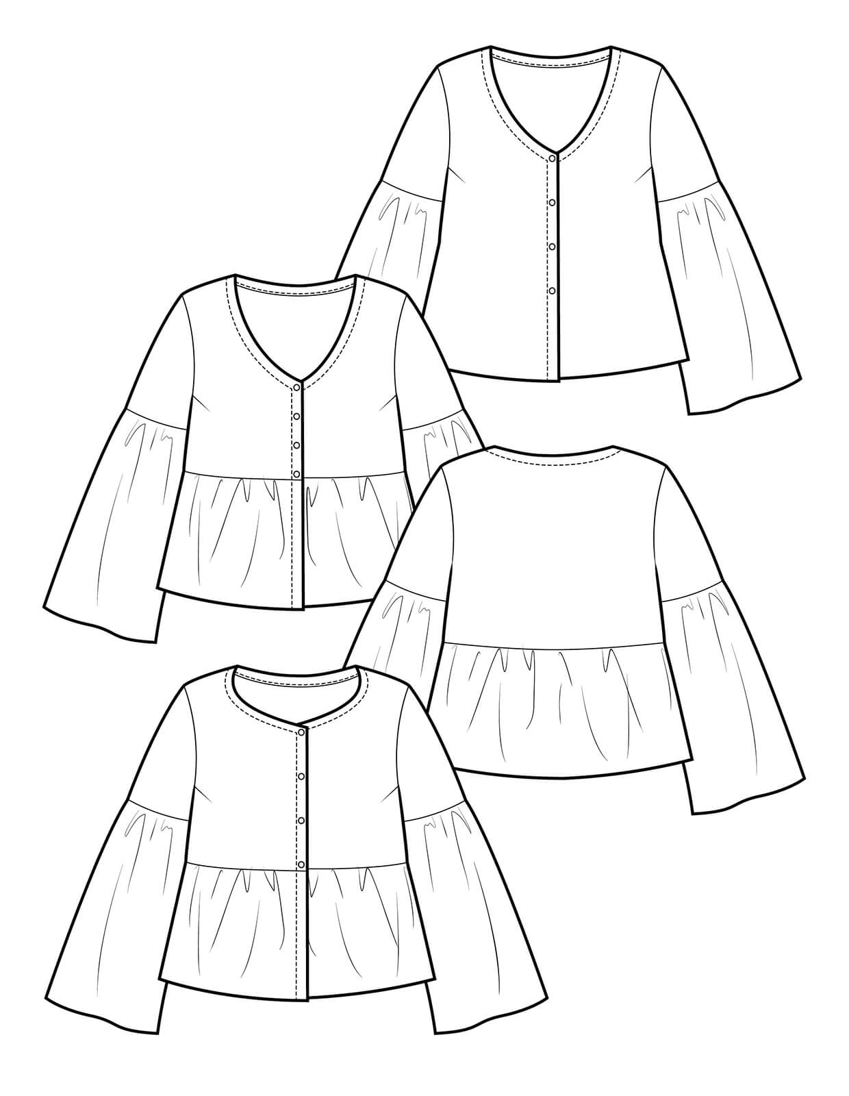 The Maker's Atelier 33, The Tiered Blouse PDF Pattern