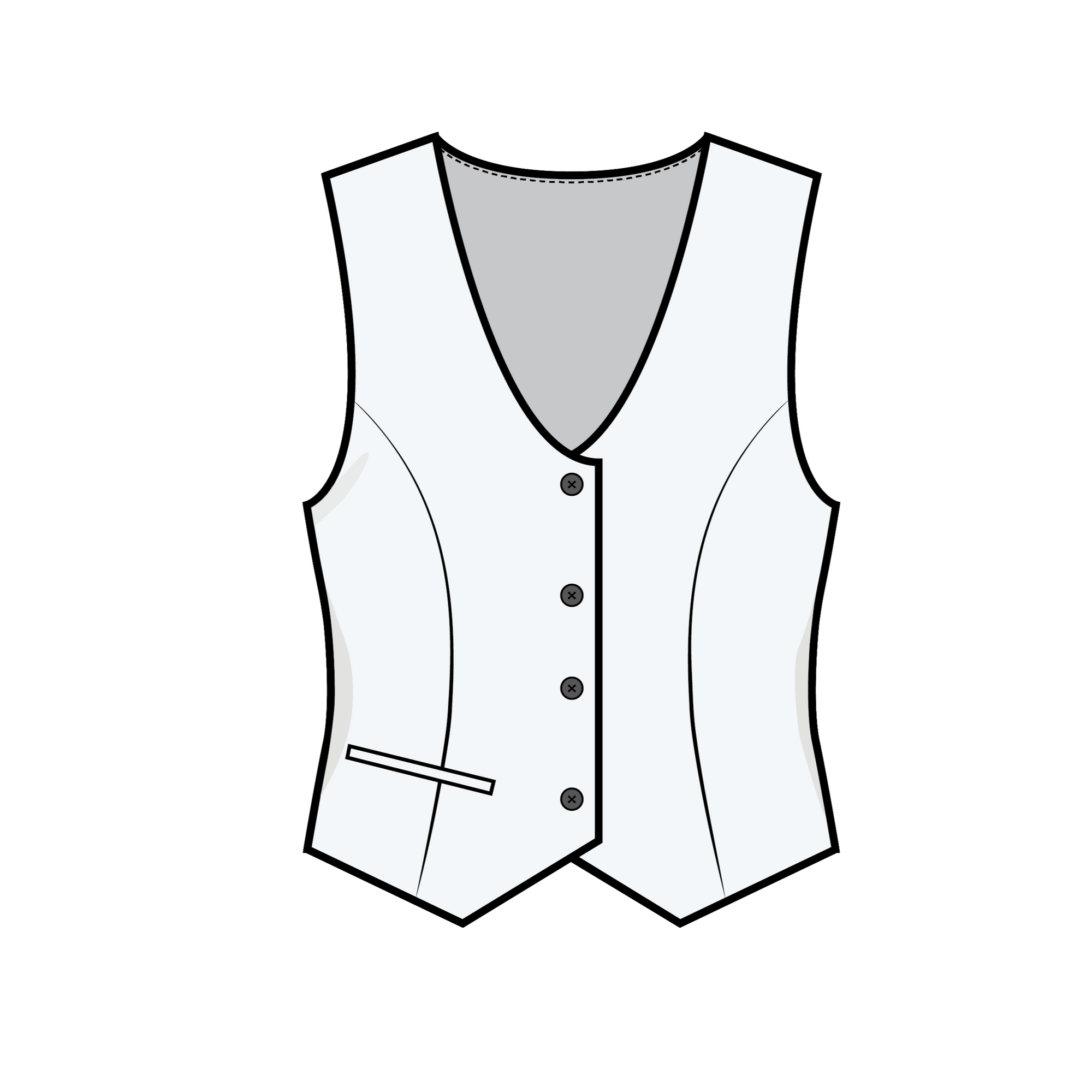 Puff and Pencil, Waistcoat Vest PDF Pattern