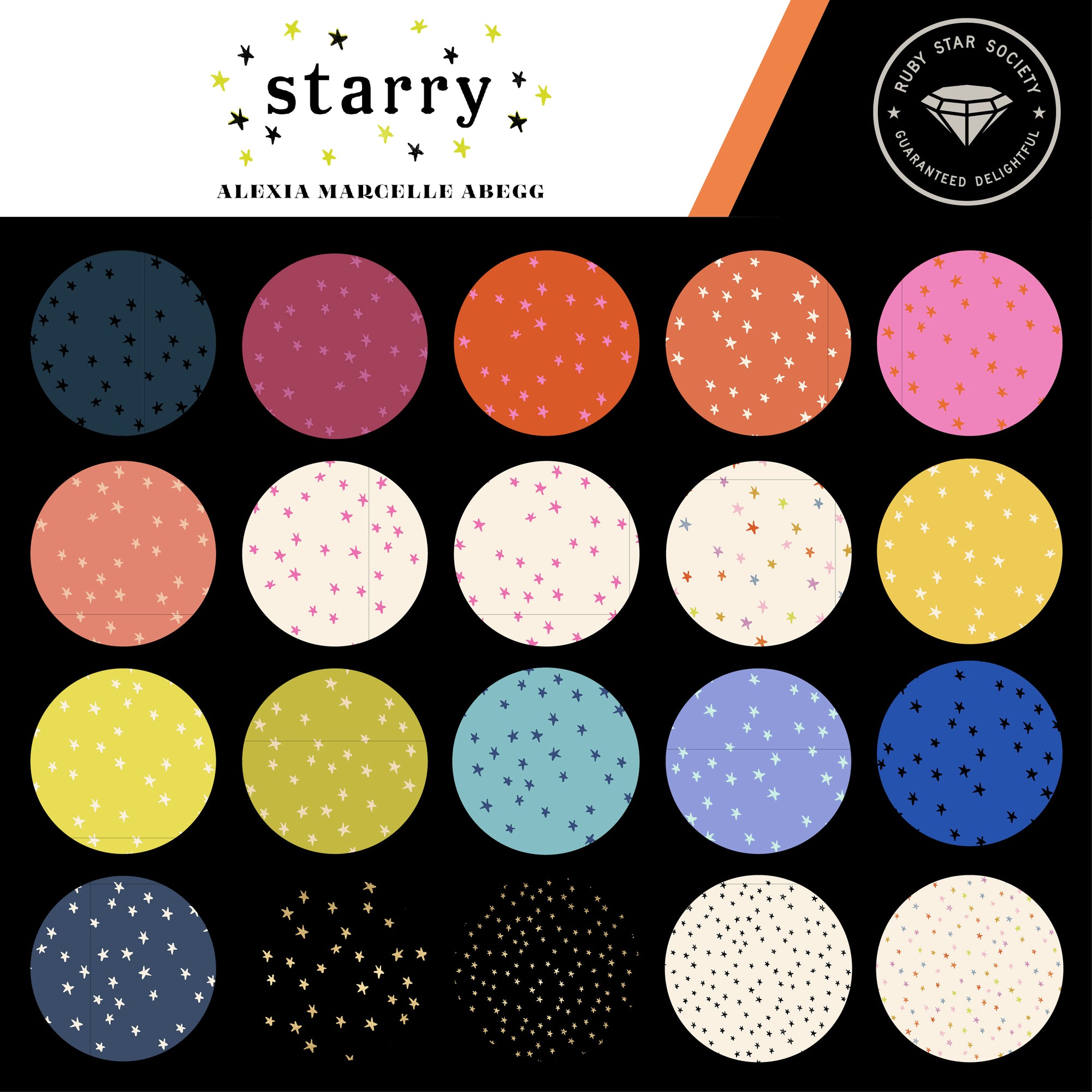 Ruby Star, Starry, multiple colorways, 1/4 yard
