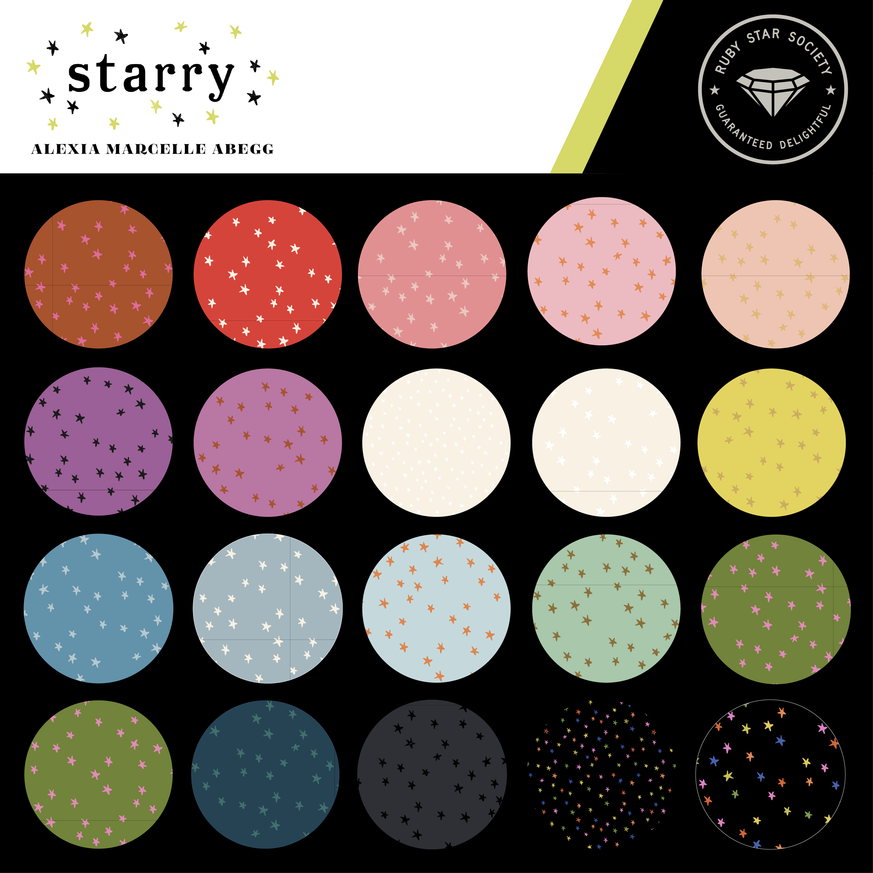 Ruby Star, Starry, 1/4 yard – Lakes Makerie