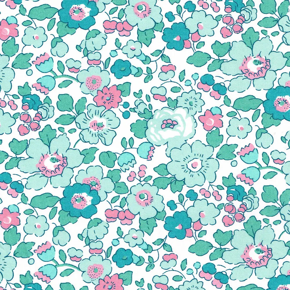 Liberty Tana Lawn Cotton Fabric Betsy Mint, 1/4 yard