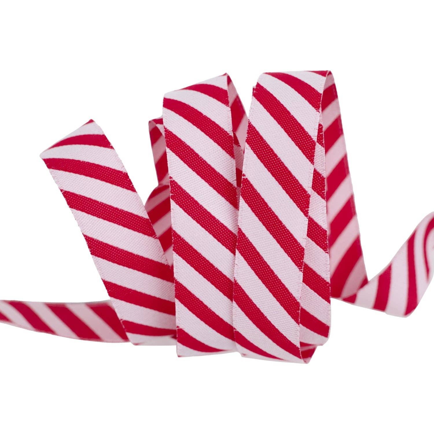 Ribbon, Woven Candy Cane Stripe - 5/8" width, one yard