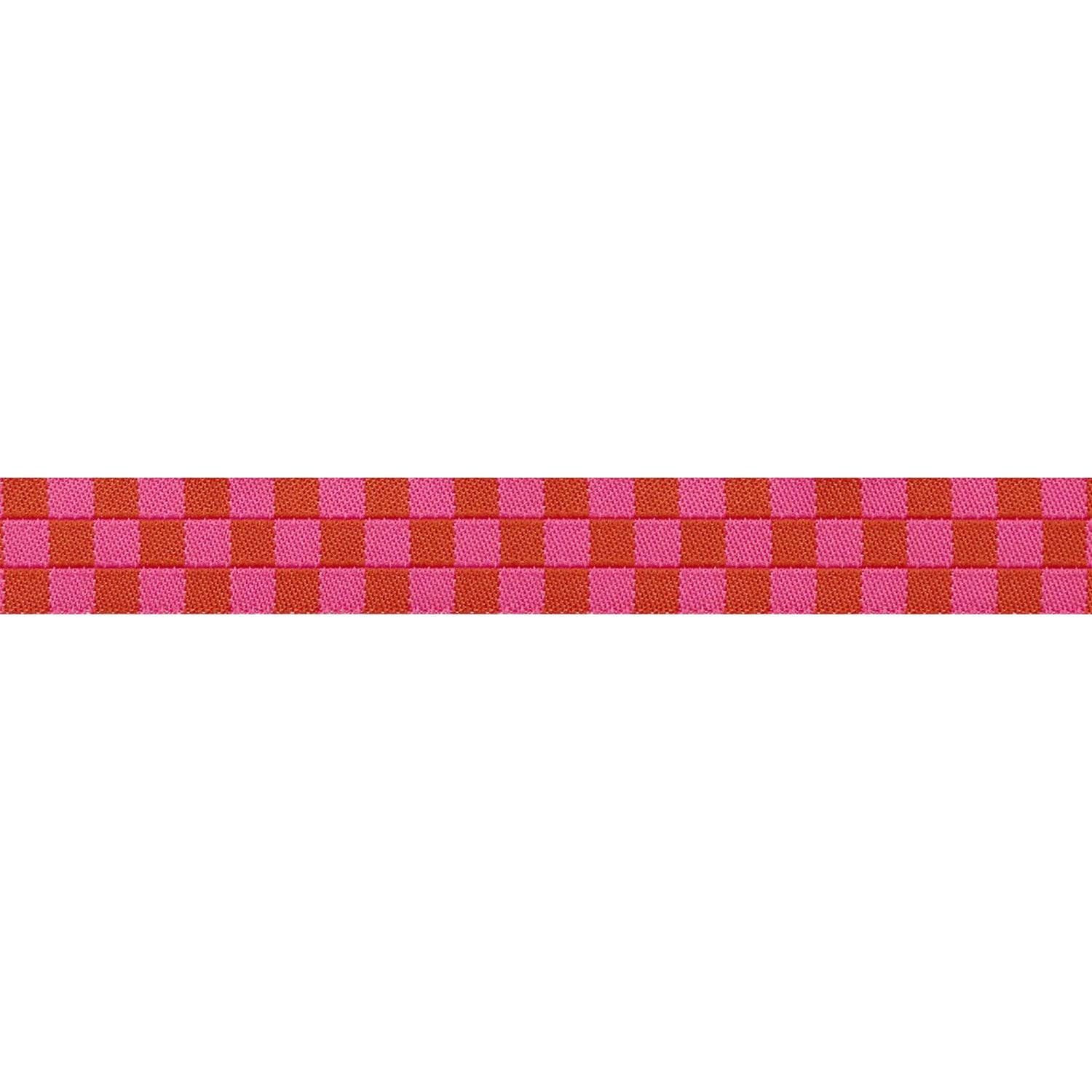 Ribbon, Mixtape by Alexia Abegg - Checker in Cayenne - 5/8" wide, one yard