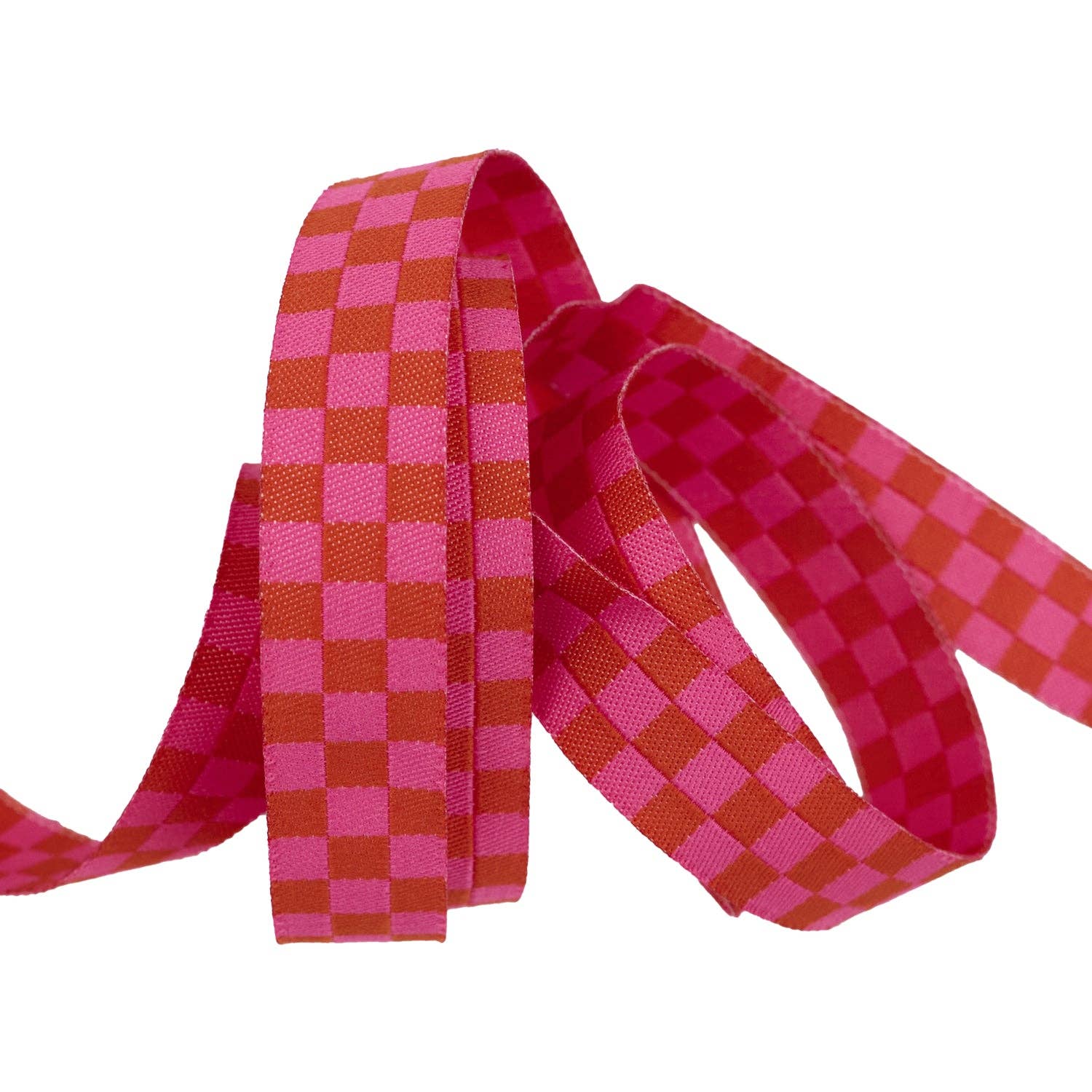 Ribbon, Mixtape by Alexia Abegg - Checker in Cayenne - 5/8" wide, one yard