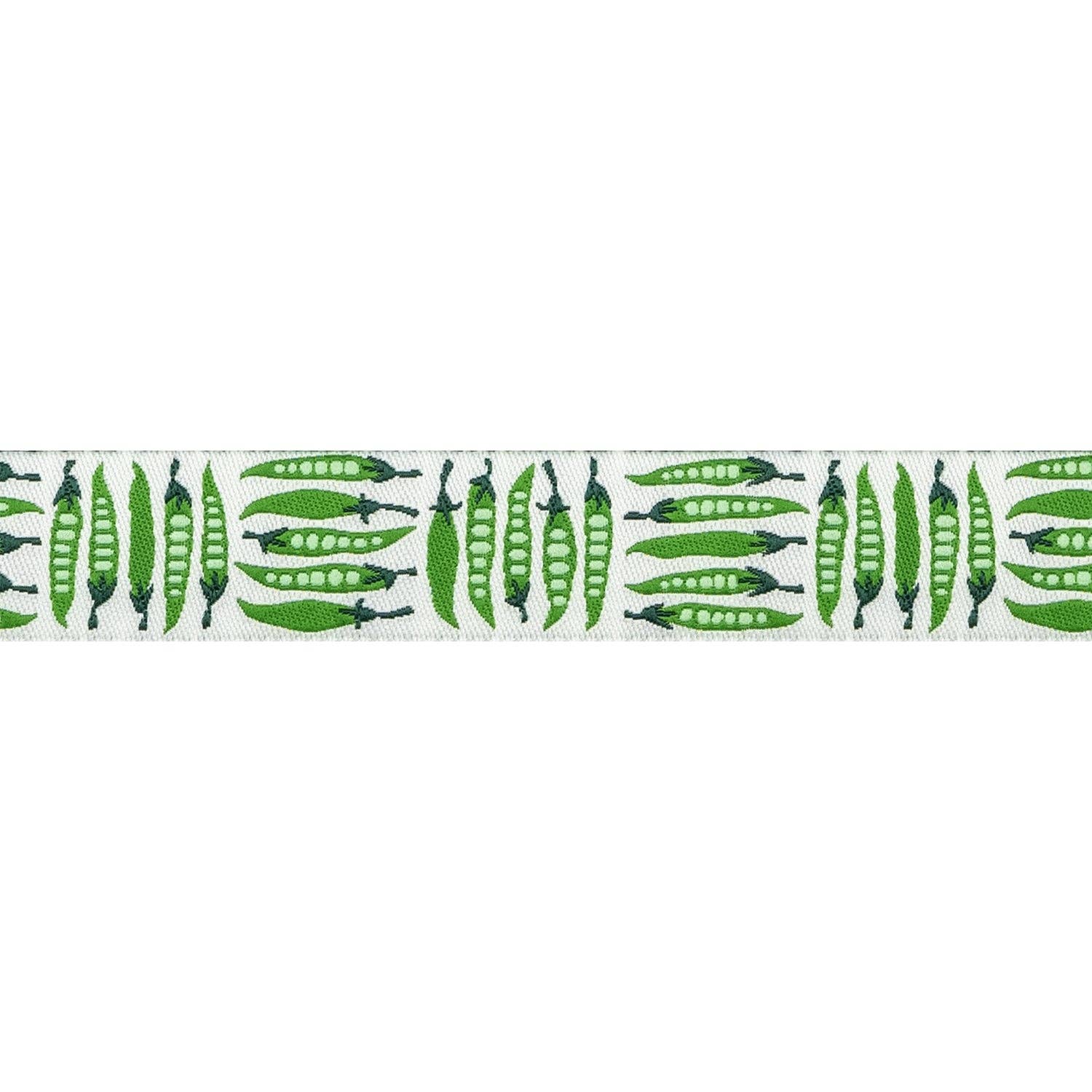 Ribbon, In the Vegetable Garden by Loes Van Oosten - Peas - 7/8" width , one yard
