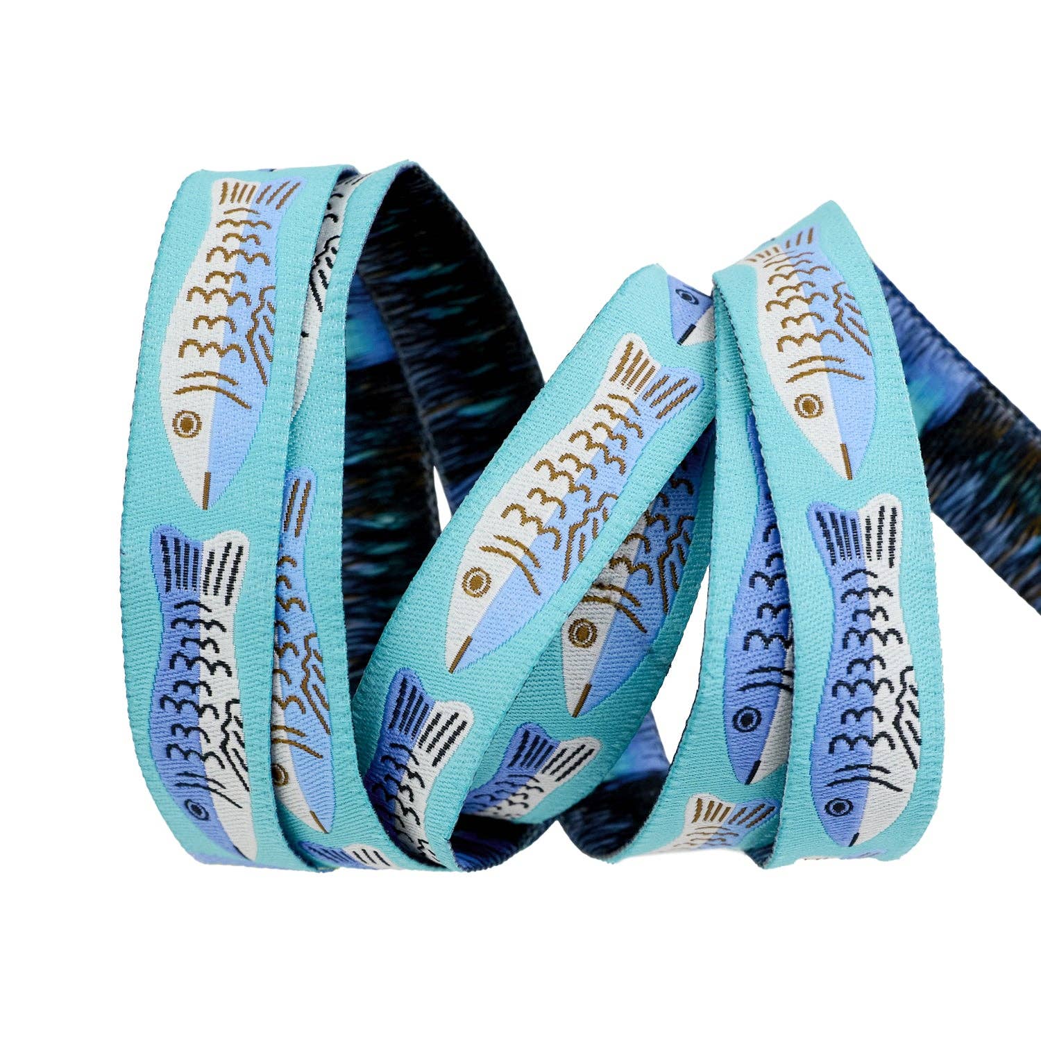 Ribbon, Ooh Lucky Lucky by Alexia Abegg - Sardines in Twilight - 5/8" width, one yard