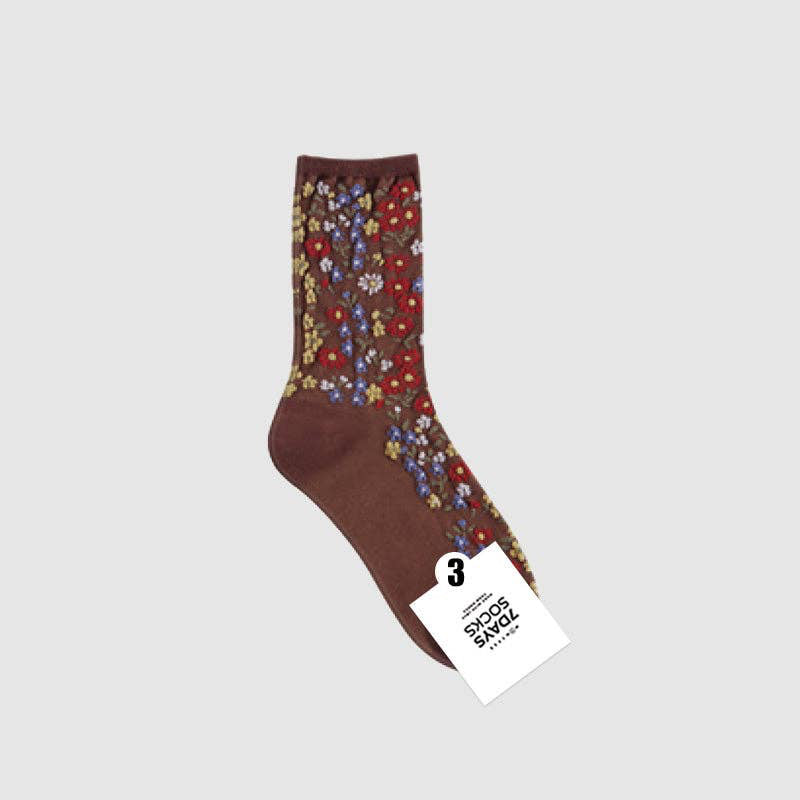 Women's Crew Blooming Garden Socks, multiple colorways