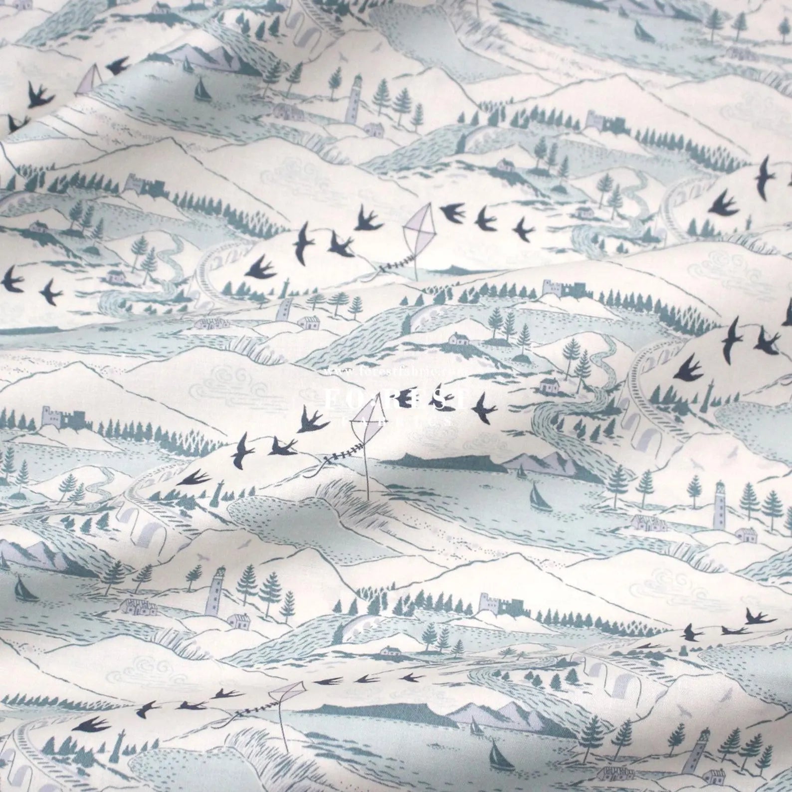 Liberty Lasenby Cotton, Postcards from the Highlands, Highlands and Islands, 1/4 yard