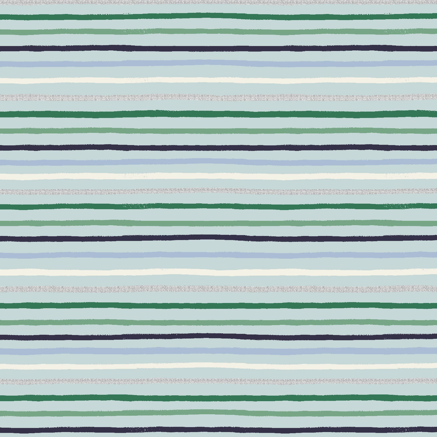 Rifle Paper Co, Holiday Classics II - Festive Stripe - Mint Metallic Fabric, 1/4 yard