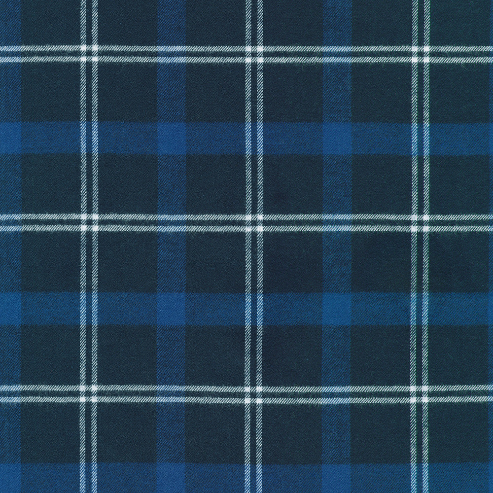 Japanese Twill Flannel Plaid Fabric, multiple colorways, 1/4 yard