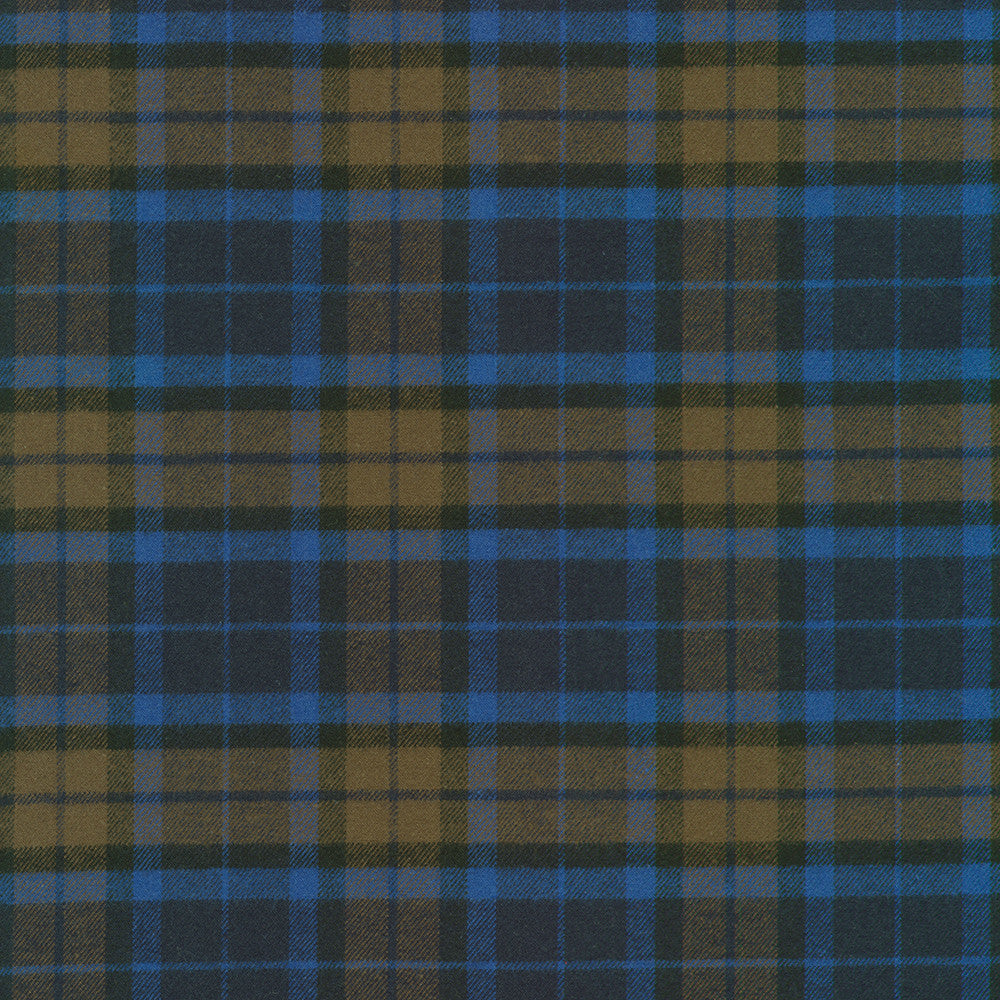 Japanese Twill Flannel Plaid Fabric, multiple colorways, 1/4 yard